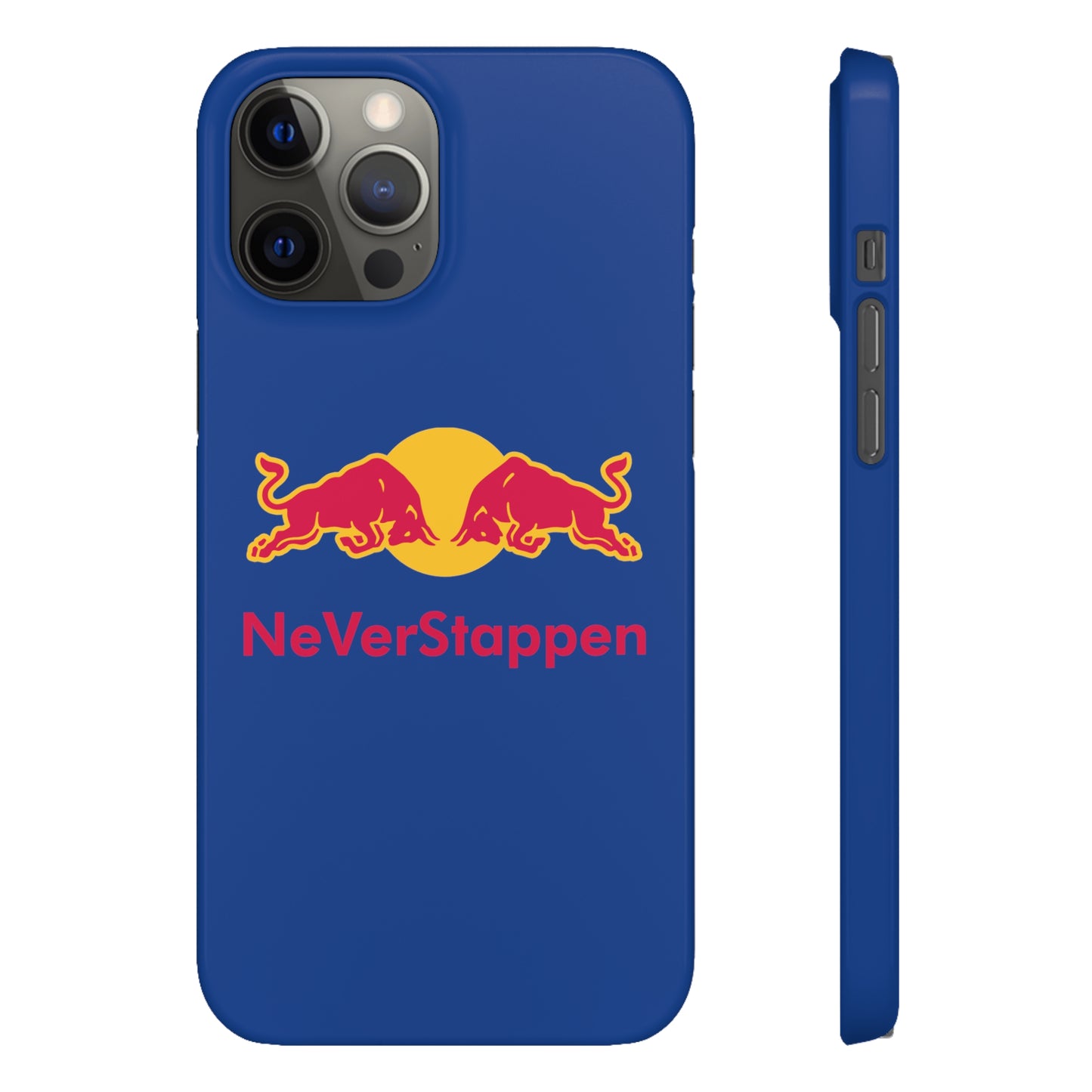 NeVerStappen Red Bull Formula 1 F1 Max Verstappen Snap Case iPhone 12 Pro Max Glossy Mobile Phone Cases F1 Max Verstappen Red Bull Printify