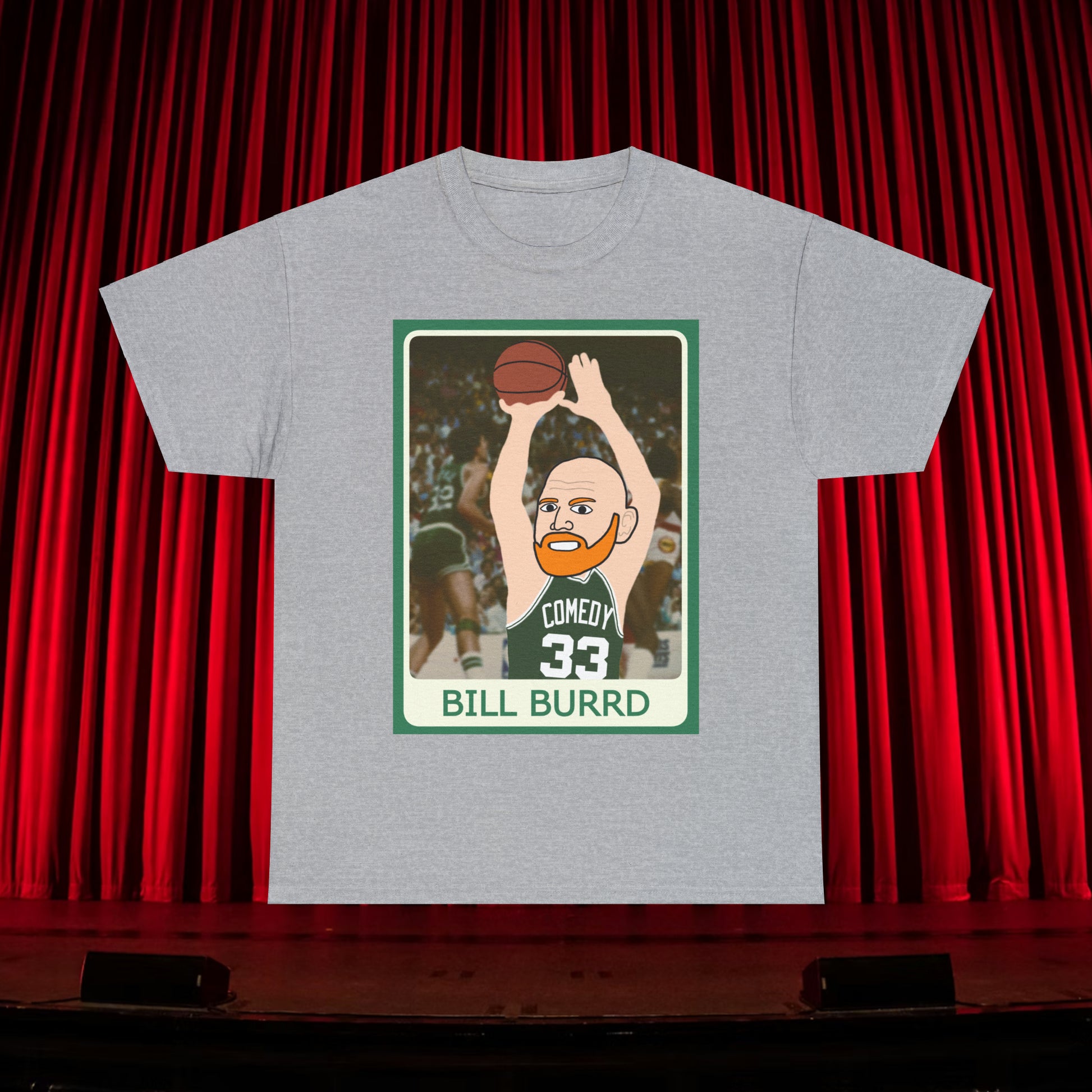 Bill Burr T-shirt Boston Celtics Tshirt Larry Bird Shirt Monday Morning Podcast Merch Podcast Gift Celtics Fan Gift Basketball Fan Gift Next Cult Brand Bill Burr, Monday Morning Podcast, Podcasts, Stand-up Comedy