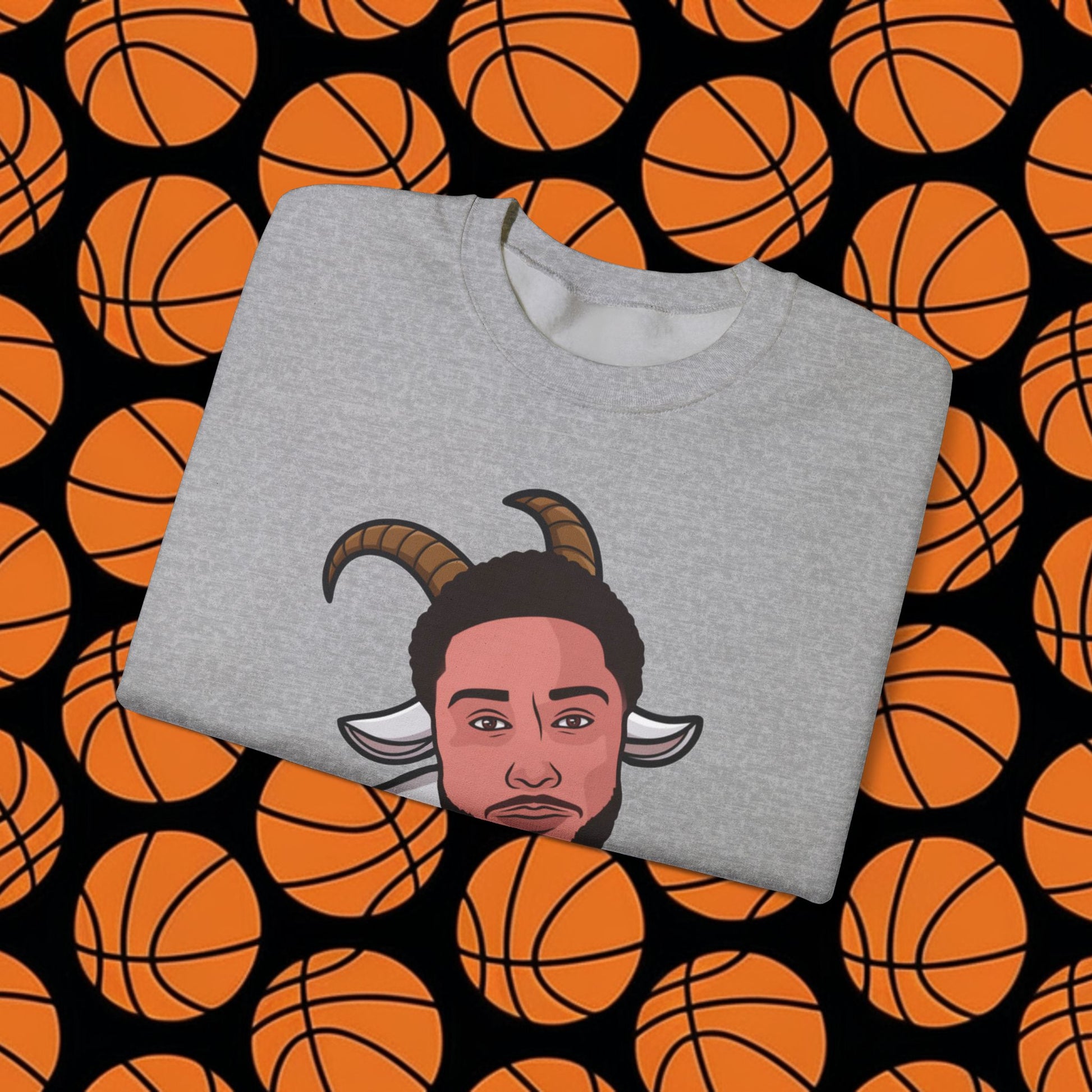 Ben Simmons GOAT Sweatshirt - Funny Basketball Meme Jumper - Greatest of All Time Pullover for Basketball Fans - Perfect Gift for Ben Simmons Fans Sweatshirts Basketball Ben Simmons Brooklyn Nets G.O.A.T. NBA Printify