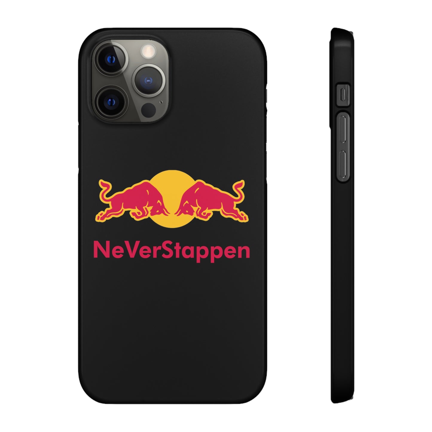 NeVerStappen Red Bull Formula 1 F1 Max Verstappen Snap Case iPhone 12 Pro Glossy Mobile Phone Cases F1 Max Verstappen Red Bull Printify