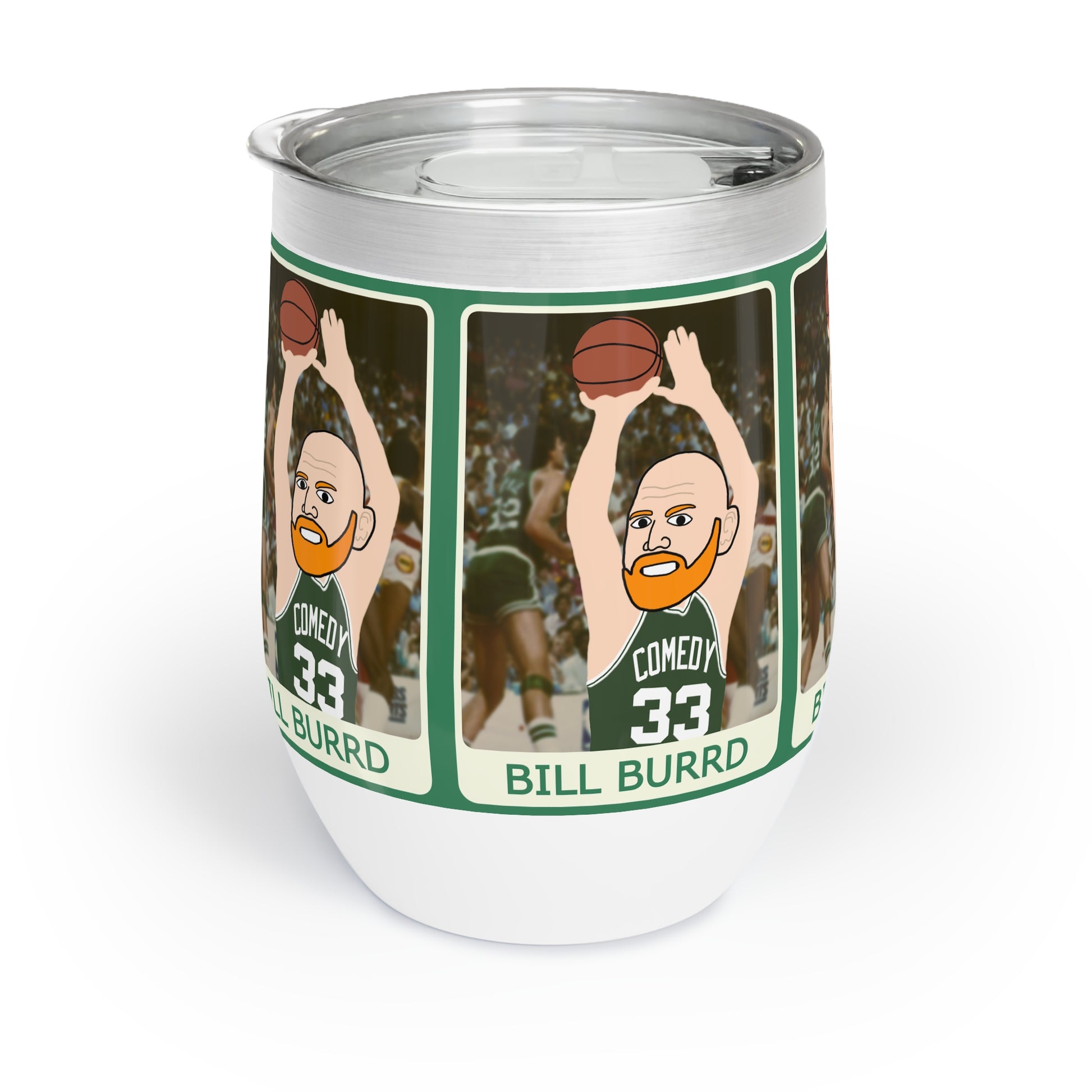 Bill Burrd Boston Celtics Larry Bird Bill Burr Wine Tumbler Next Cult Brand