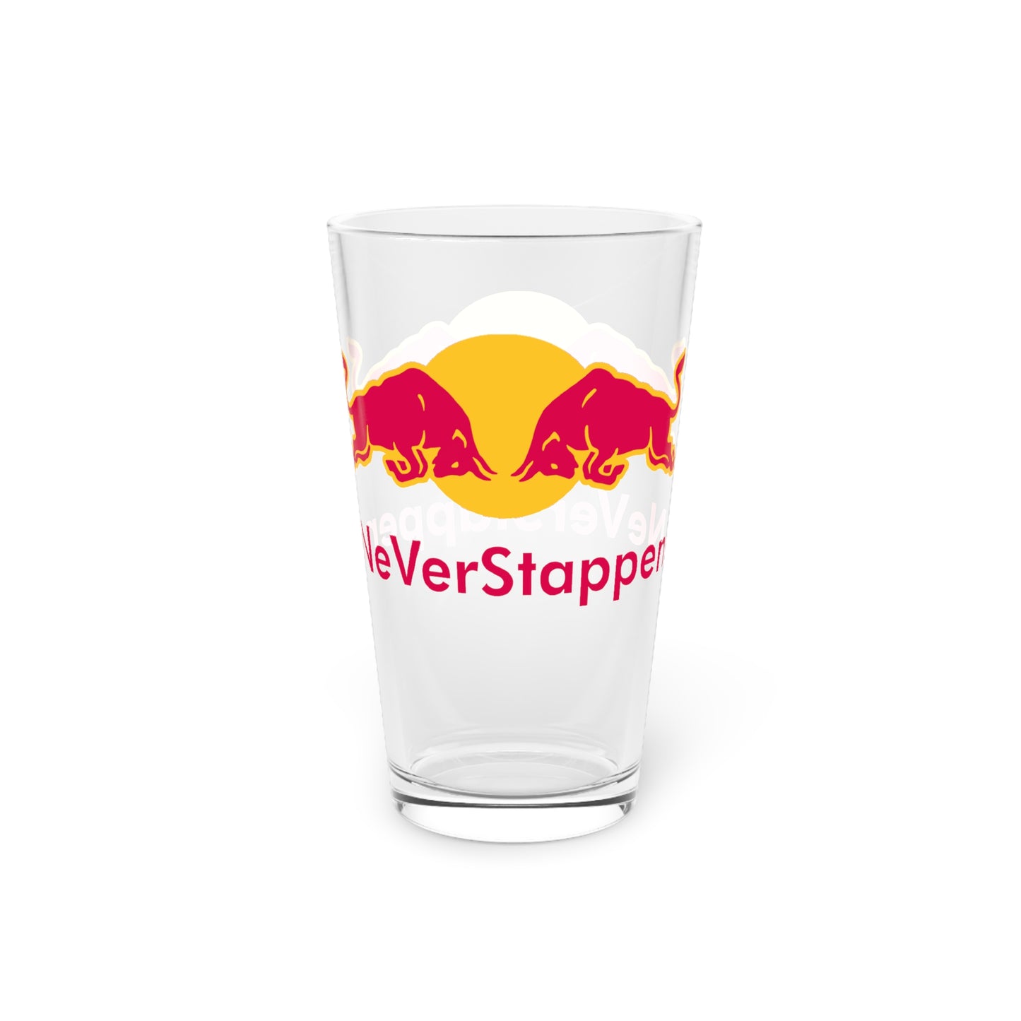 NeVerStappen Red Bull Formula 1 F1 Max Verstappen Pint Glass, 16oz Next Cult Brand