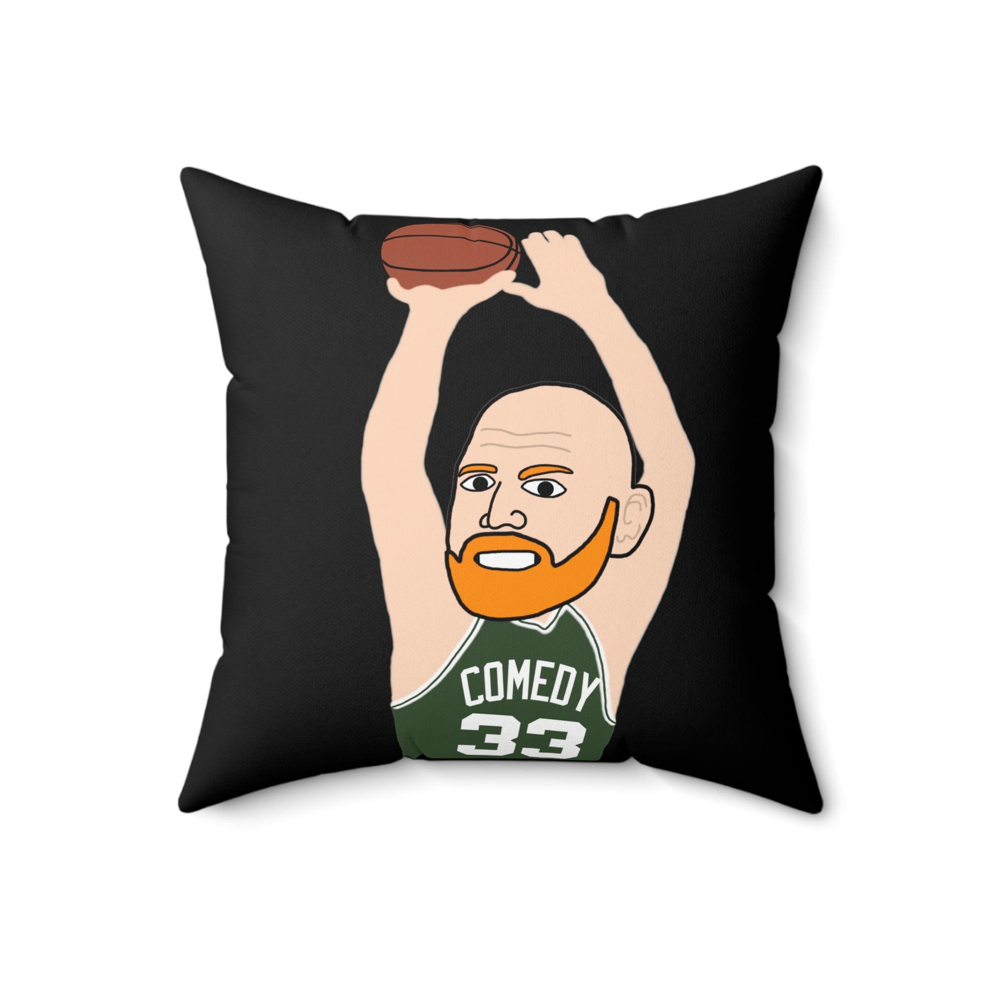 Bill Burrd Boston Celtics Larry Bird Bill Burr Square Pillow Next Cult Brand