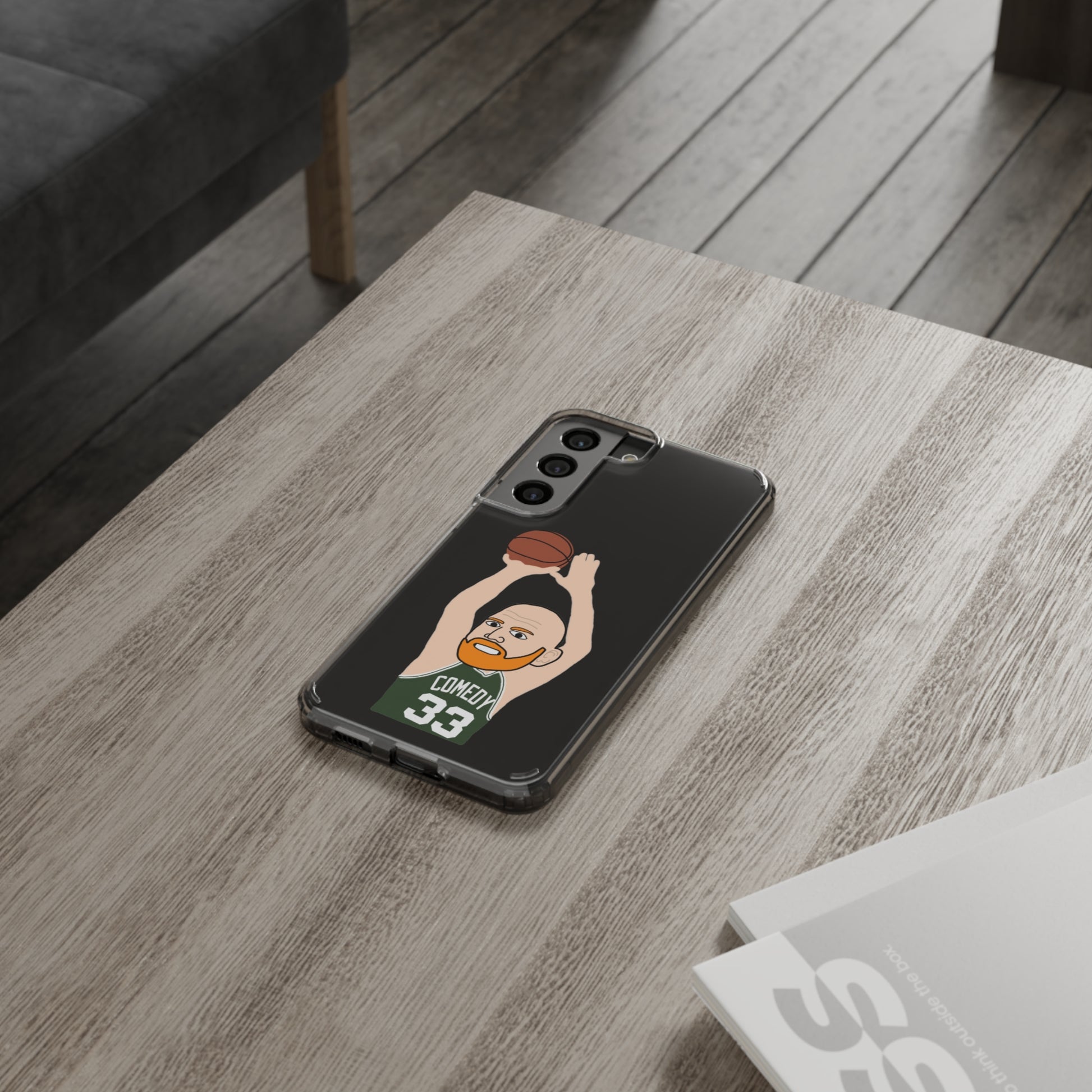 Bill Burrd Boston Celtics Larry Bird Bill Burr Clear Case Mobile Phone Cases Basketball Bill Burr Boston Celtics Monday Morning Podcast NBA Podcasts Stand-up Comedy Printify