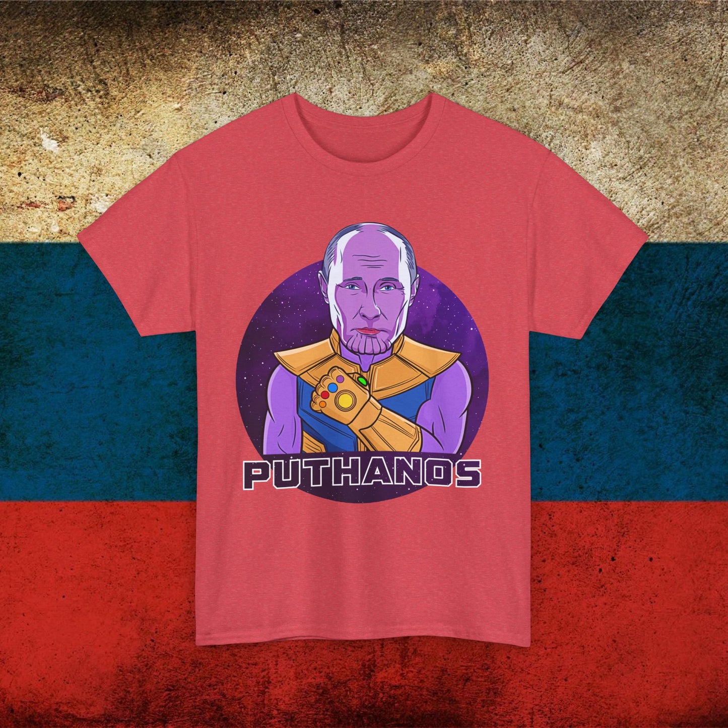 Anti Vladimir Putin Thanos Unisex Heavy Cotton Tee