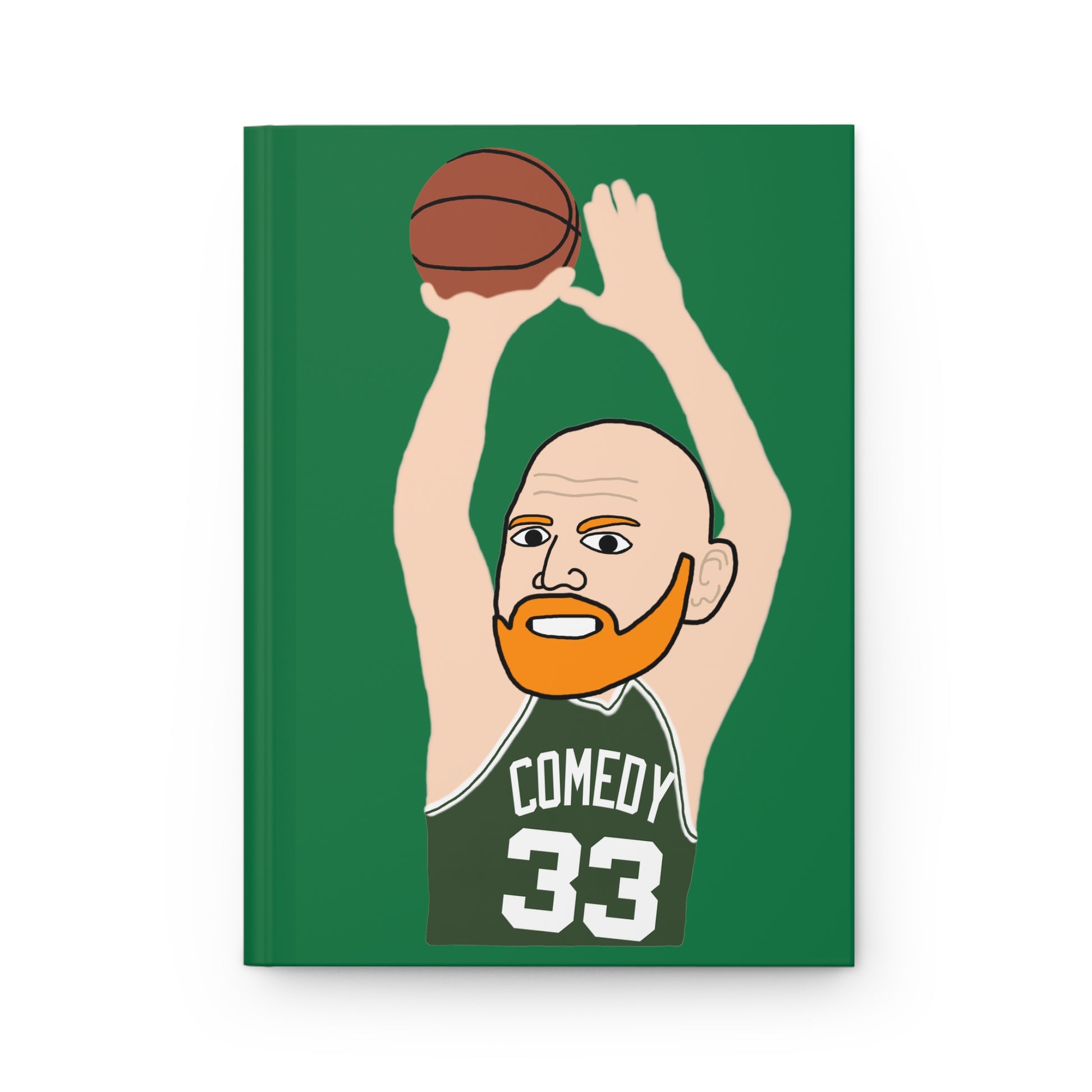 Bill Burrd Boston Celtics Larry Bird Bill Burr Hardcover Journal Notebooks Basketball Bill Burr Boston Celtics Monday Morning Podcast NBA Podcasts Stand-up Comedy Printify