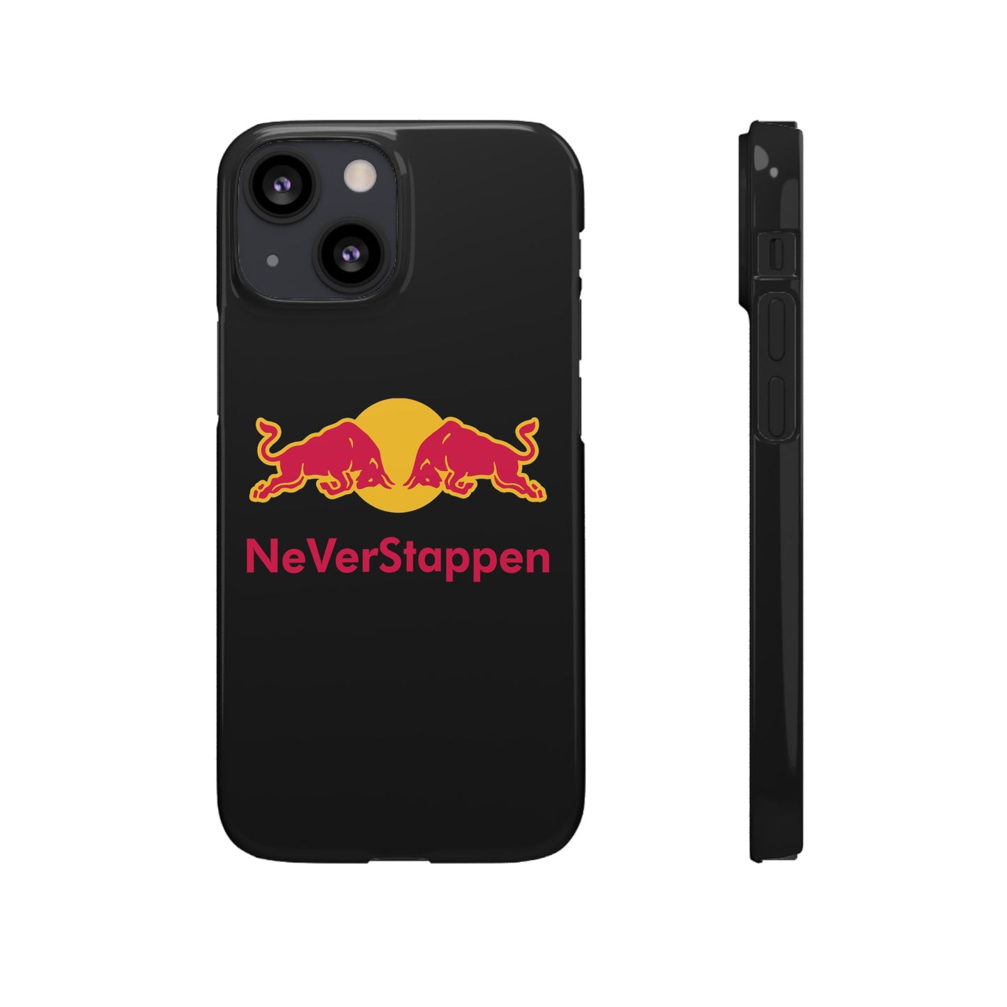 NeVerStappen Red Bull Formula 1 F1 Max Verstappen Snap Case iPhone 13 Mini Glossy Mobile Phone Cases F1 Max Verstappen Red Bull Printify