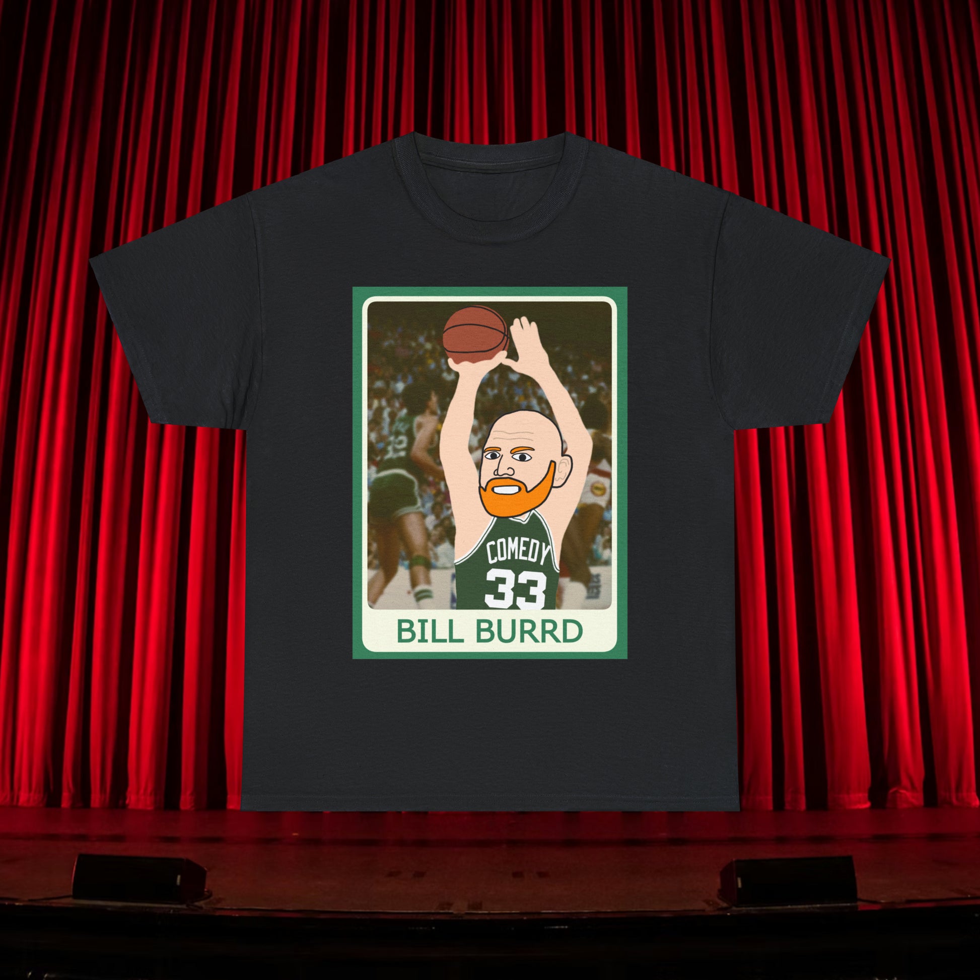 Bill Burr T-shirt Boston Celtics Tshirt Larry Bird Shirt Monday Morning Podcast Merch Podcast Gift Celtics Fan Gift Basketball Fan Gift Next Cult Brand Bill Burr, Monday Morning Podcast, Podcasts, Stand-up Comedy