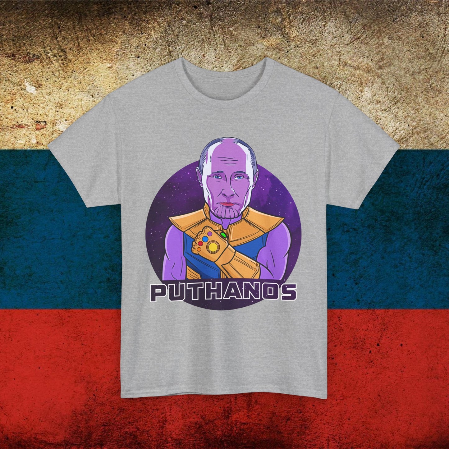 Anti Vladimir Putin Thanos Unisex Heavy Cotton Tee