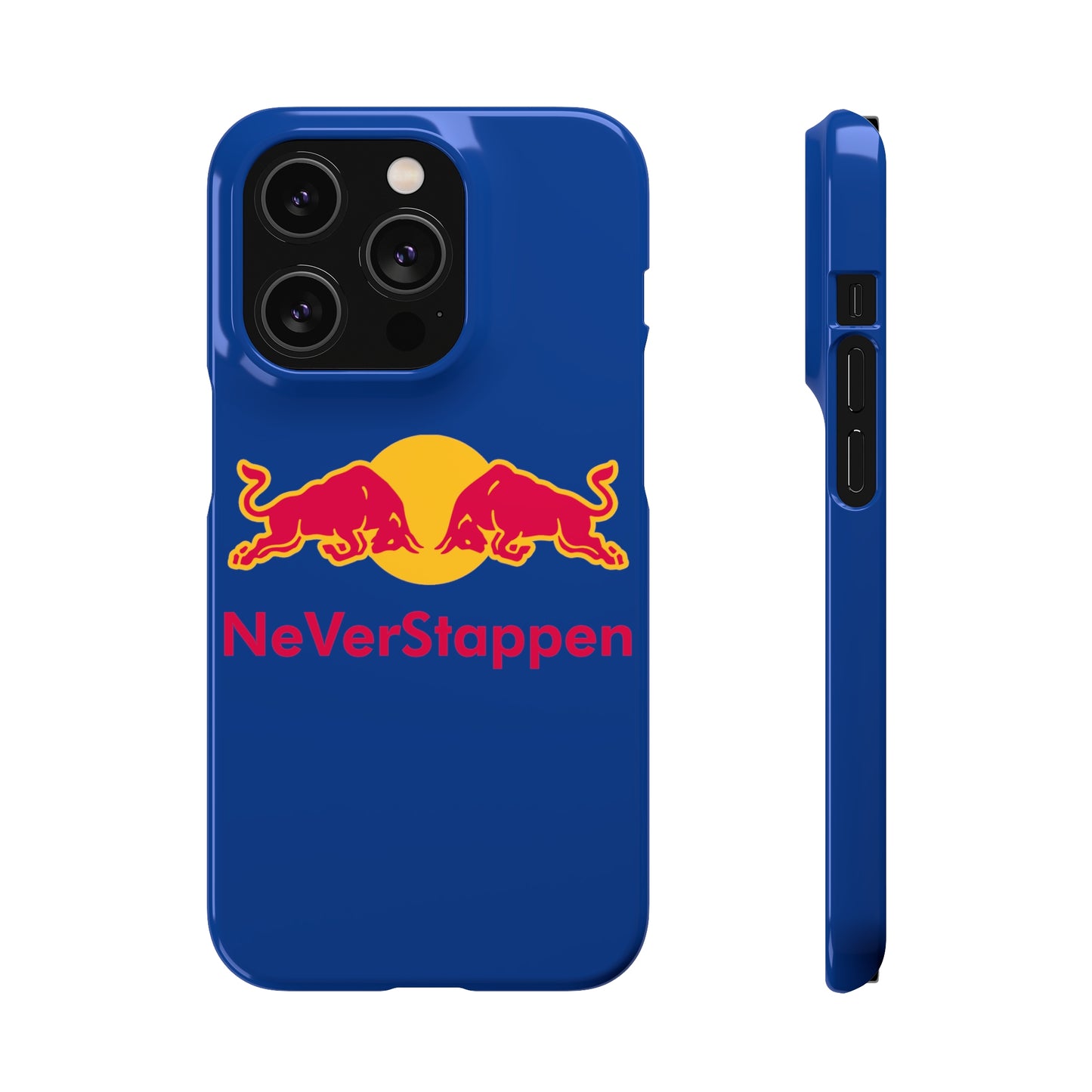 NeVerStappen Red Bull Formula 1 F1 Max Verstappen Snap Case iPhone 14 Pro Glossy Mobile Phone Cases F1 Max Verstappen Red Bull Printify