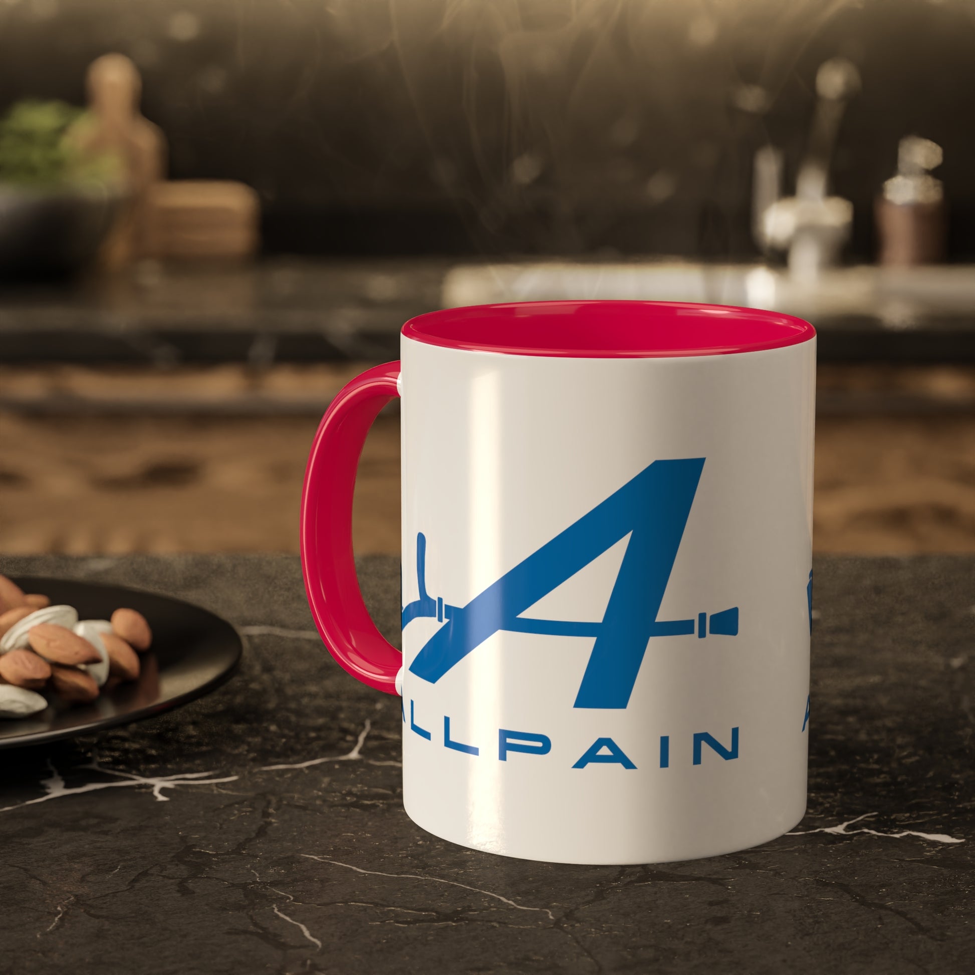 Allpain Alpine F1 Formula 1 Pierre Gasly Esteban Ocon Colorful Mug, 11oz 11oz Red Mugs Alpine F1 Printify