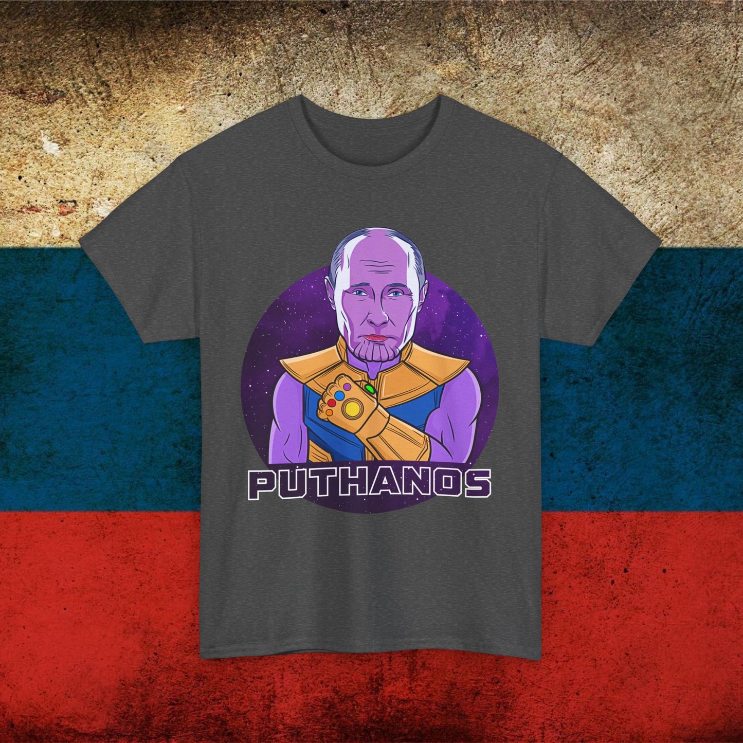 Anti Vladimir Putin Thanos Unisex Heavy Cotton Tee