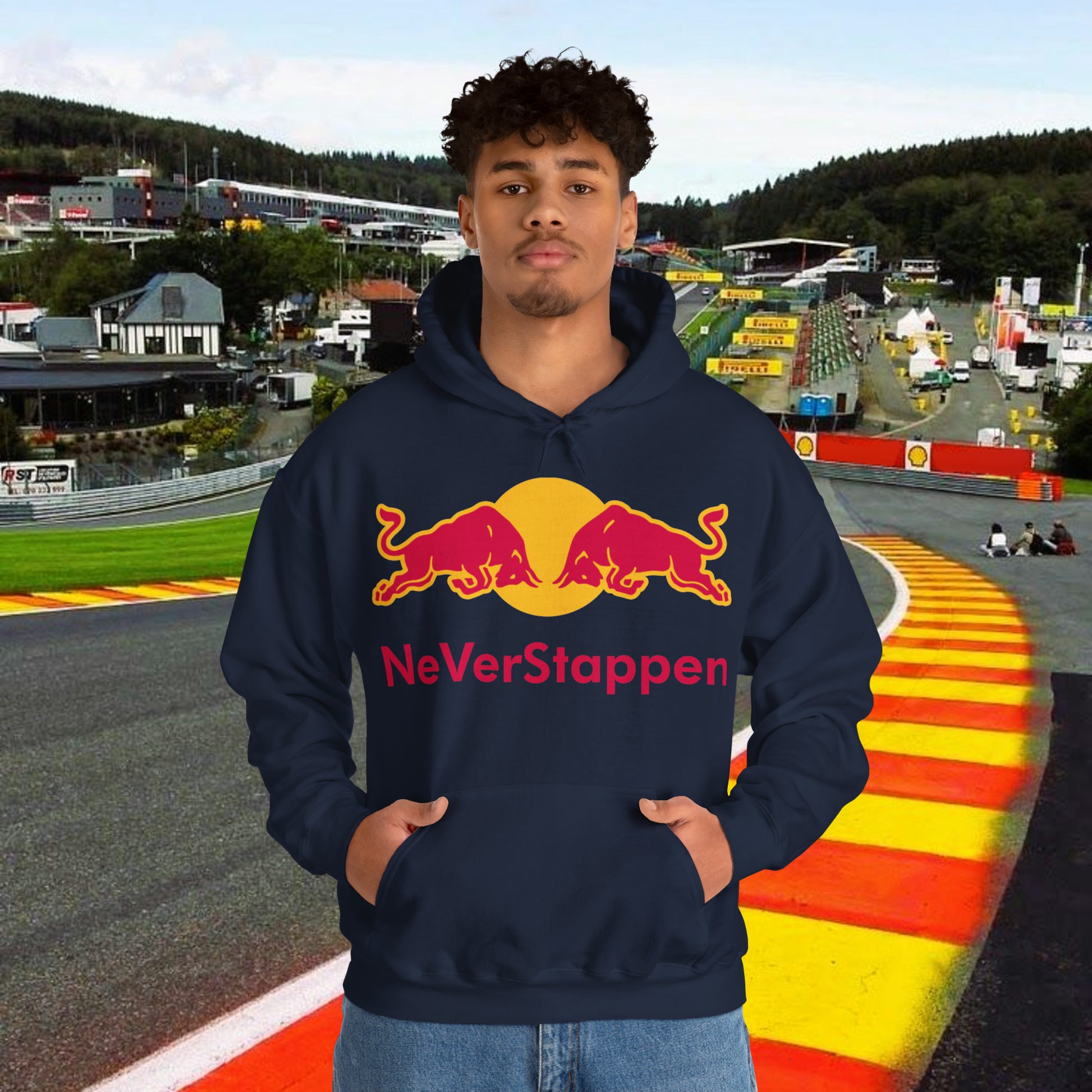 Max Verstappen Hoodie Verstappen Jumper Red Bull Pullover F1 Hoodie Formula 1 Hoodie F1 Gift Formula 1 Gift Red Bull Fan Gift Racing Gift Navy Hoodies F1 Max Verstappen Red Bull Printify