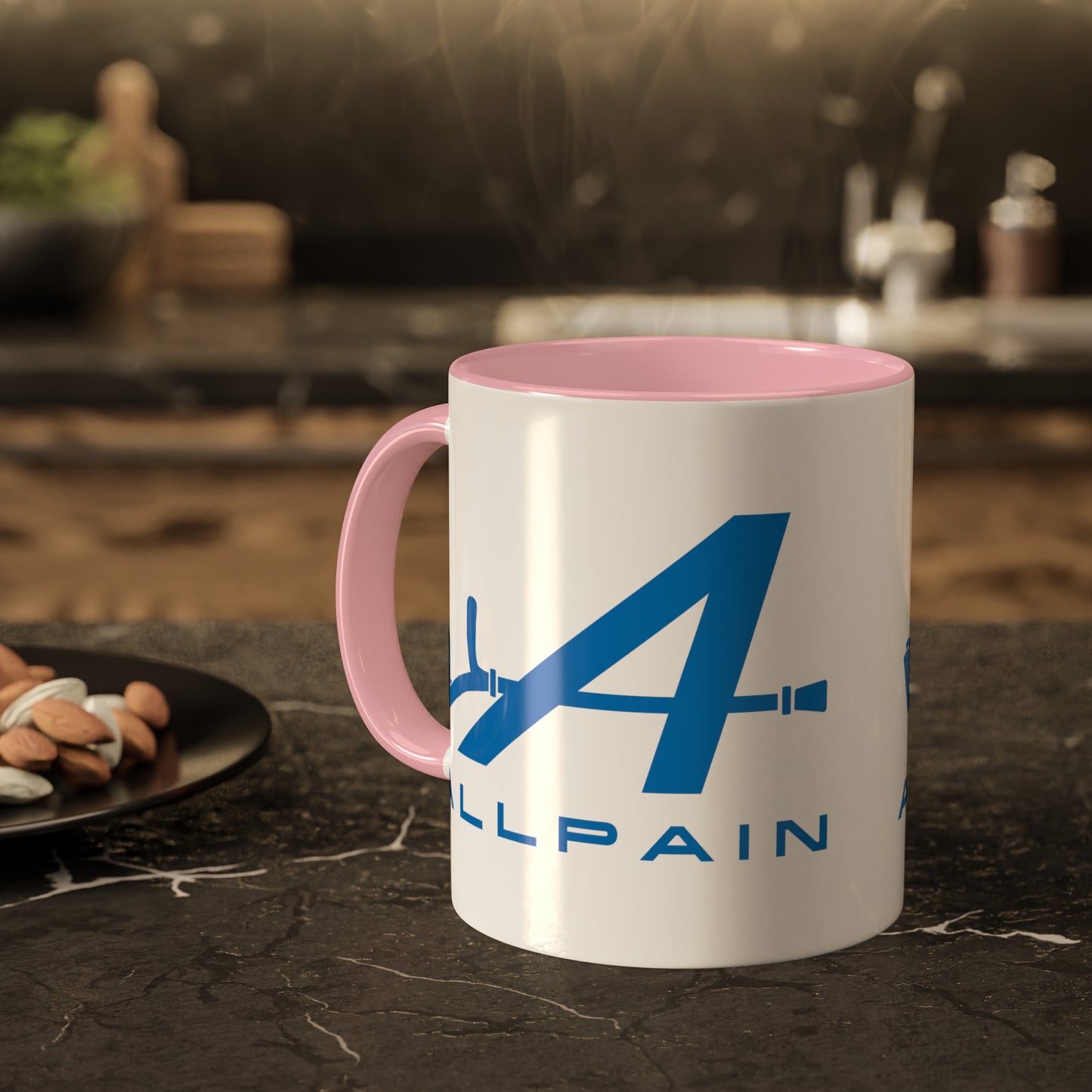 Allpain Alpine F1 Formula 1 Pierre Gasly Esteban Ocon Colorful Mug, 11oz 11oz Pink Mugs Alpine F1 Printify