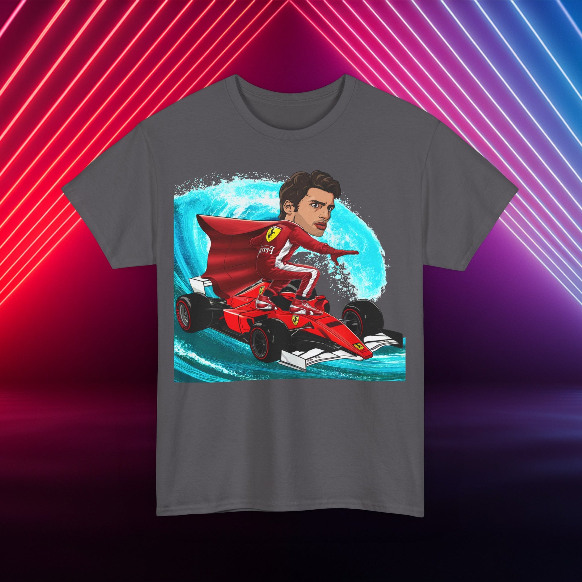 Carlos Sainz T-shirt Carlos Sainz Shirt Smooth Operator Shirt Ferrari T shirt Formula 1 Tee F1 Tshirt Ferrari Gift Ferrari Fan Shirt F1 Gift Charcoal T-shirts Carlos Sainz F1 Ferrari Printify