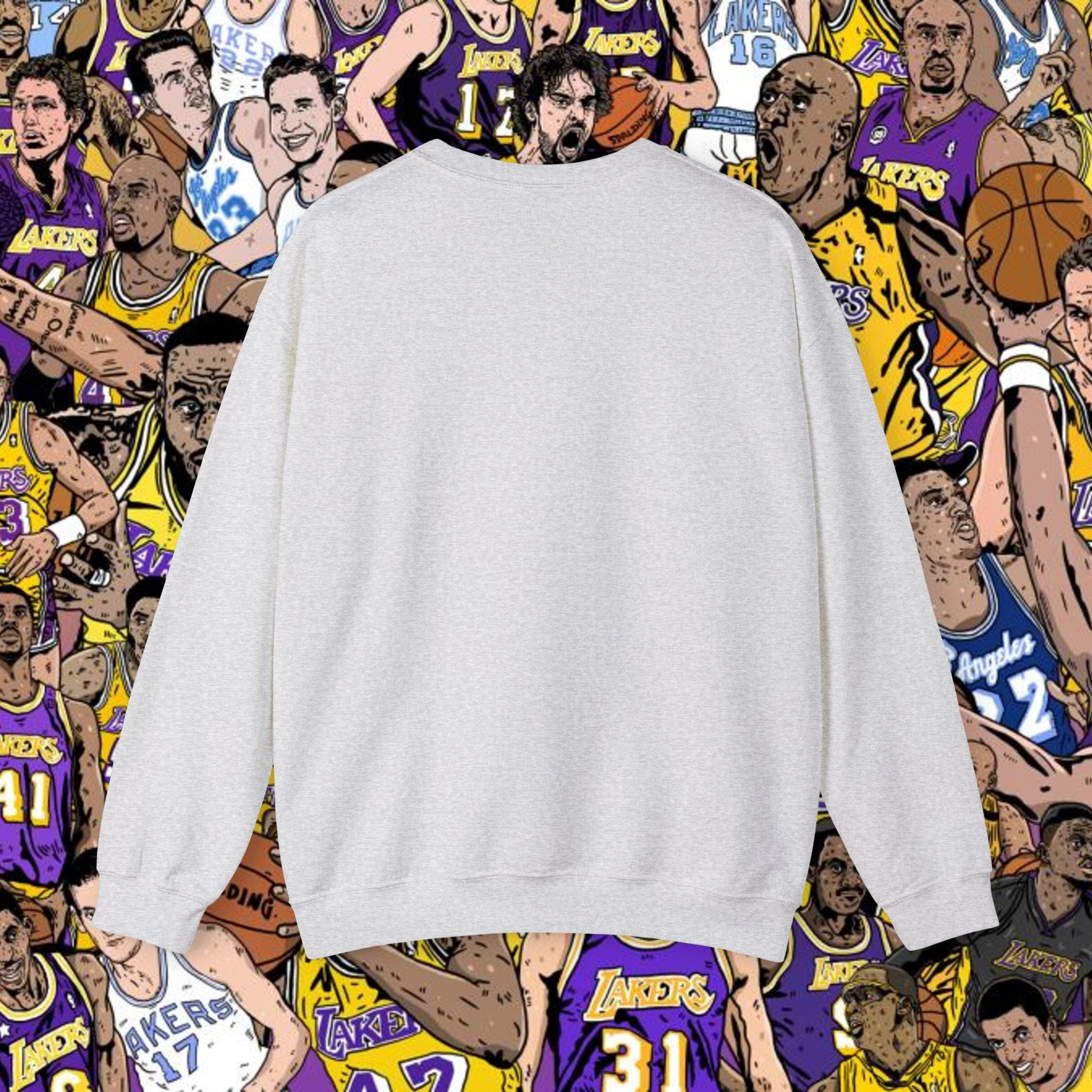 Fat Luka Doncic Los Angeles Lakers NBA Basketball Funny Meme Cartoon Crewneck Sweatshirt Sweatshirts Basketball Los Angeles Lakers Luka Doncic NBA Printify