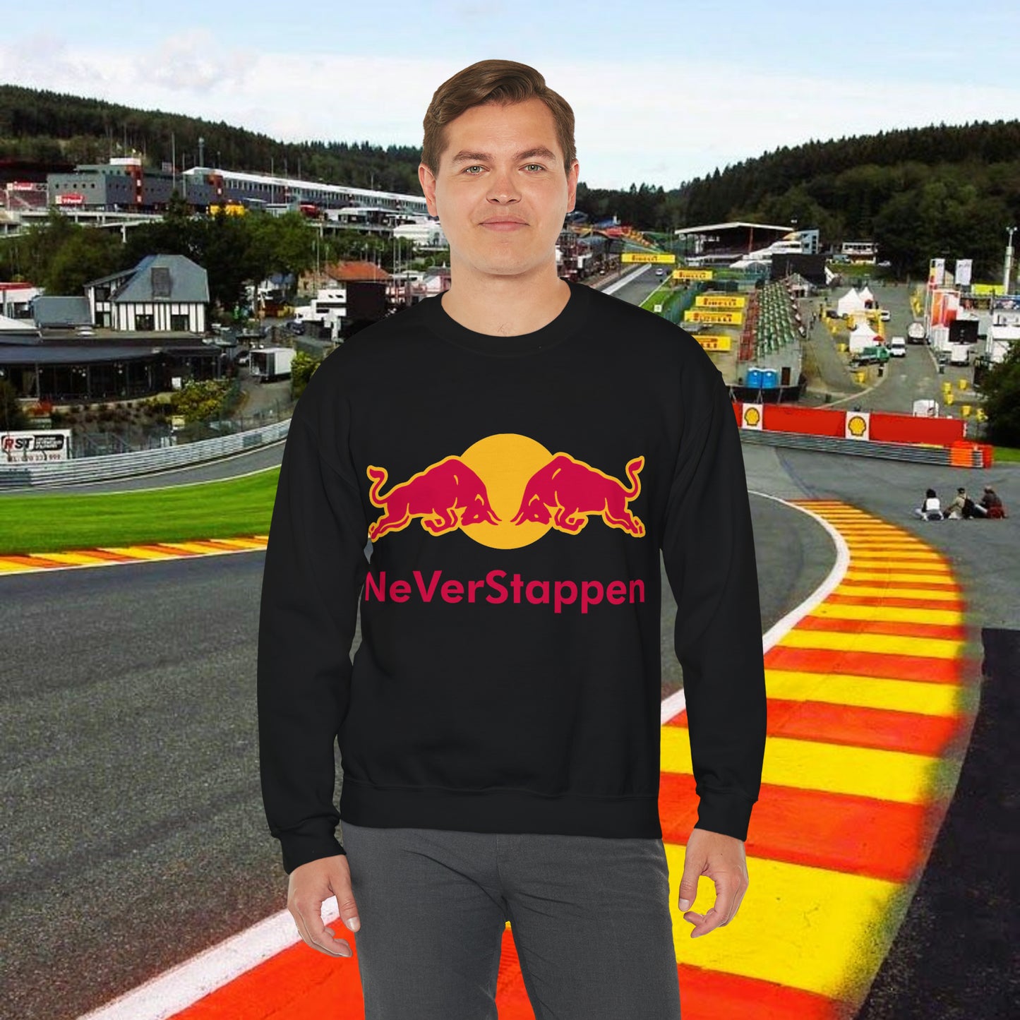 Max Verstappen Sweatshirt Verstappen Sweater Red Bull Sweatshirt F1 Jumper Formula 1 Shirt F1 Gift Formula 1 Gift Red Bull Fan Gift Racing Black Sweatshirts F1 Max Verstappen Red Bull Printify