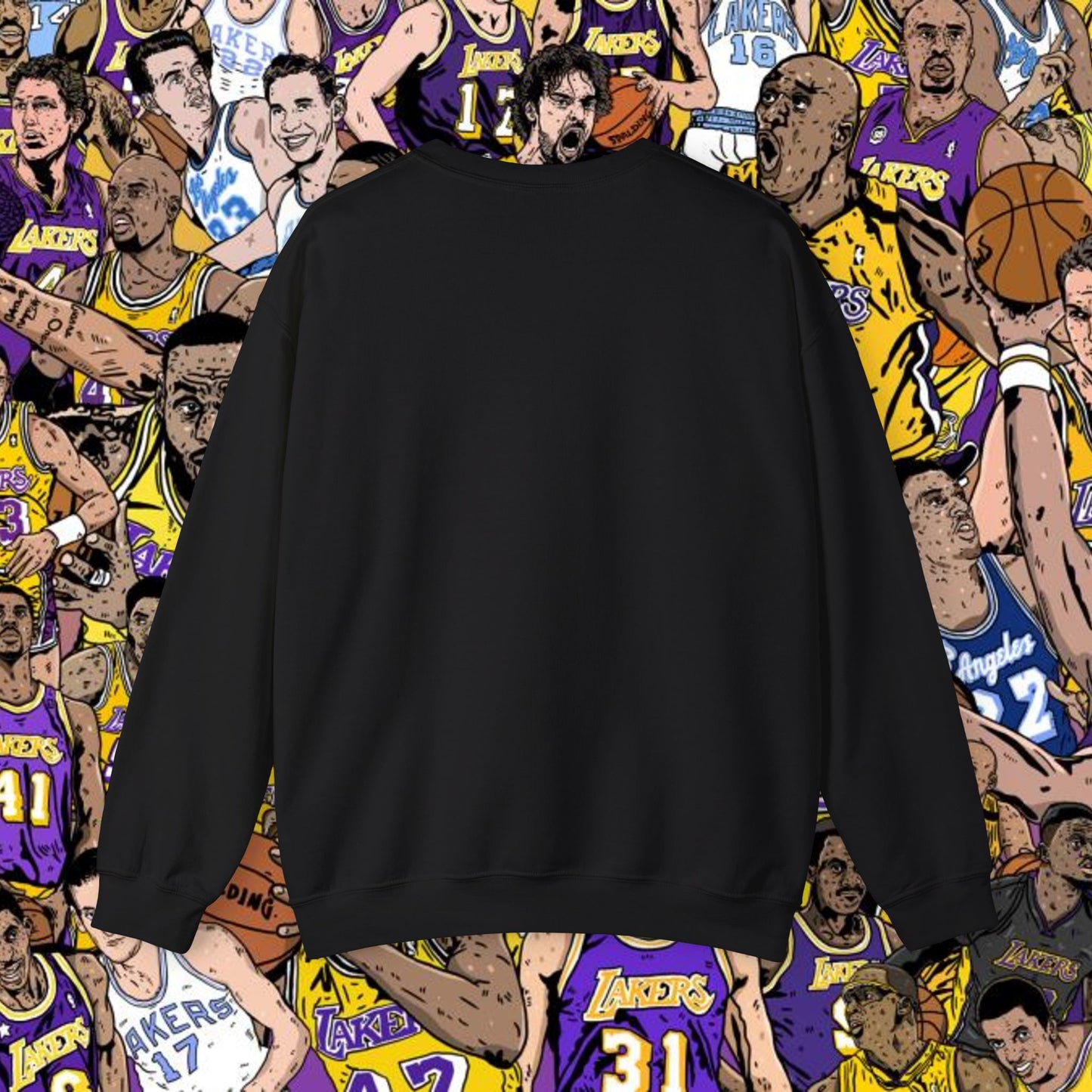 Fat Luka Doncic Los Angeles Lakers NBA Basketball Funny Meme Cartoon Crewneck Sweatshirt Sweatshirts Basketball Los Angeles Lakers Luka Doncic NBA Printify