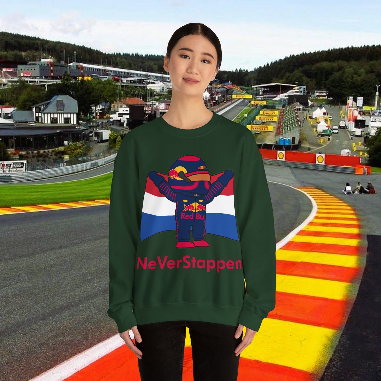 Max Verstappen Jumper Verstappen Sweatshirt Red Bull Sweater F1 Jumper Formula 1 Sweatshirt F1 Gift Formula 1 Gift Red Bull Fan Gift Racing Forest Green Sweatshirts F1 Max Verstappen Red Bull Printify