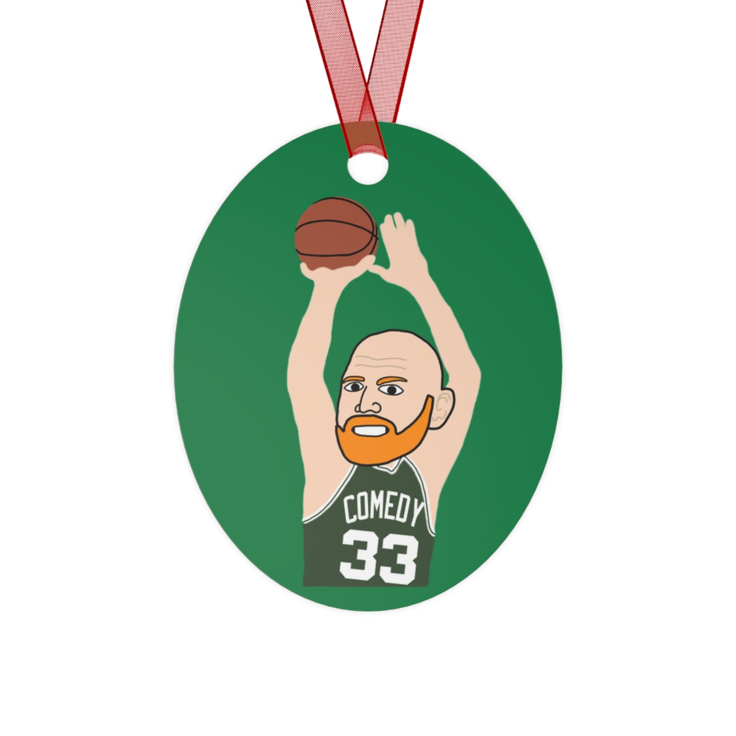 Bill Burrd Boston Celtics Larry Bird Bill Burr Christmas Metal Ornament Next Cult Brand