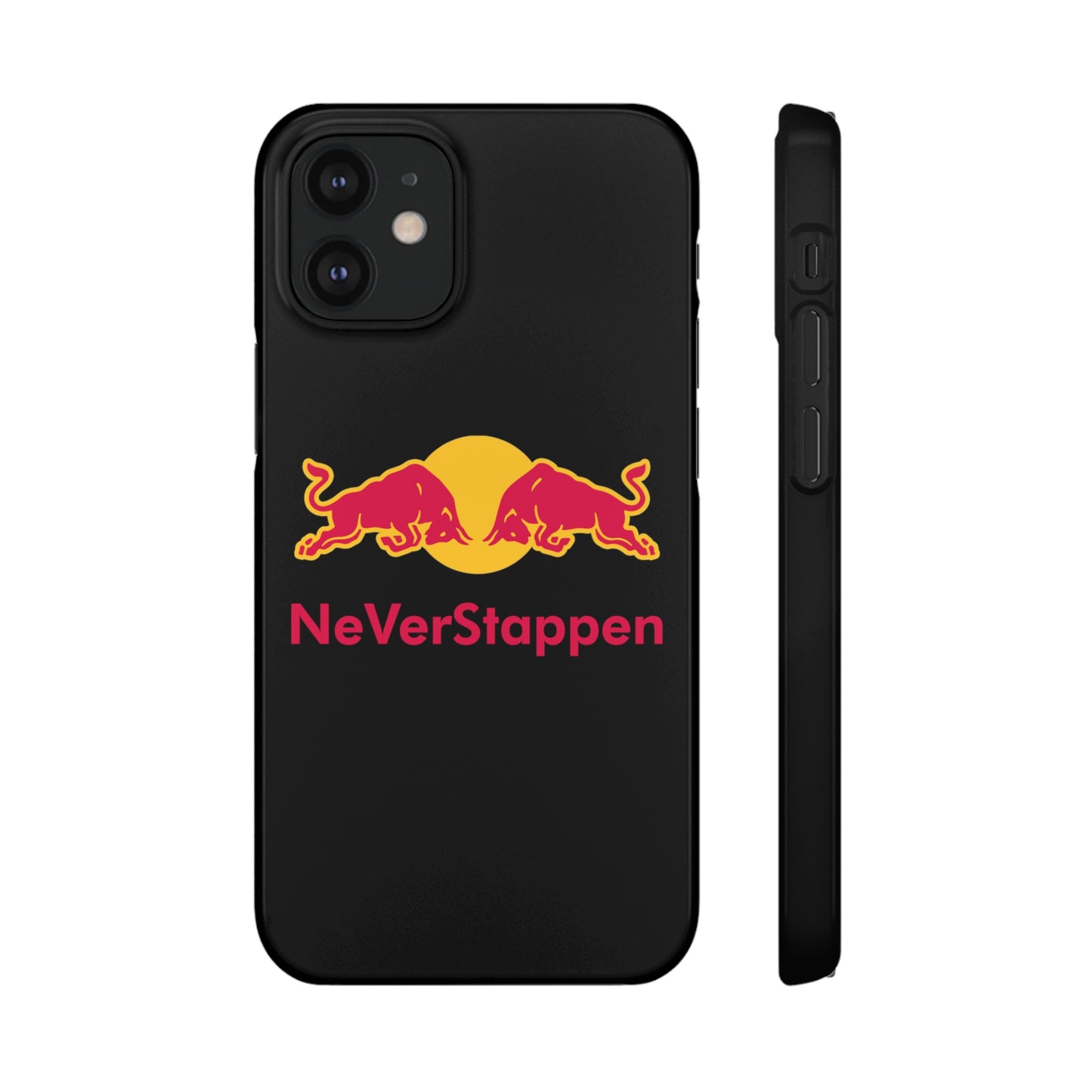 NeVerStappen Red Bull Formula 1 F1 Max Verstappen Snap Case iPhone 12 Mini Glossy Mobile Phone Cases F1 Max Verstappen Red Bull Printify