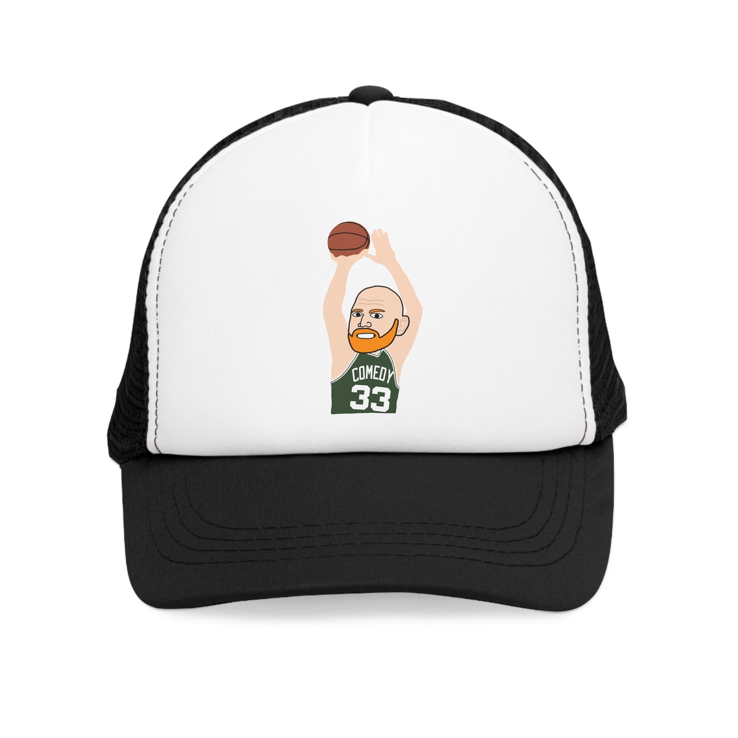 Bill Burrd Boston Celtics Larry Bird Bill Burr Mesh Cap Hats Basketball Bill Burr Boston Celtics Monday Morning Podcast NBA Podcasts Stand-up Comedy Printify