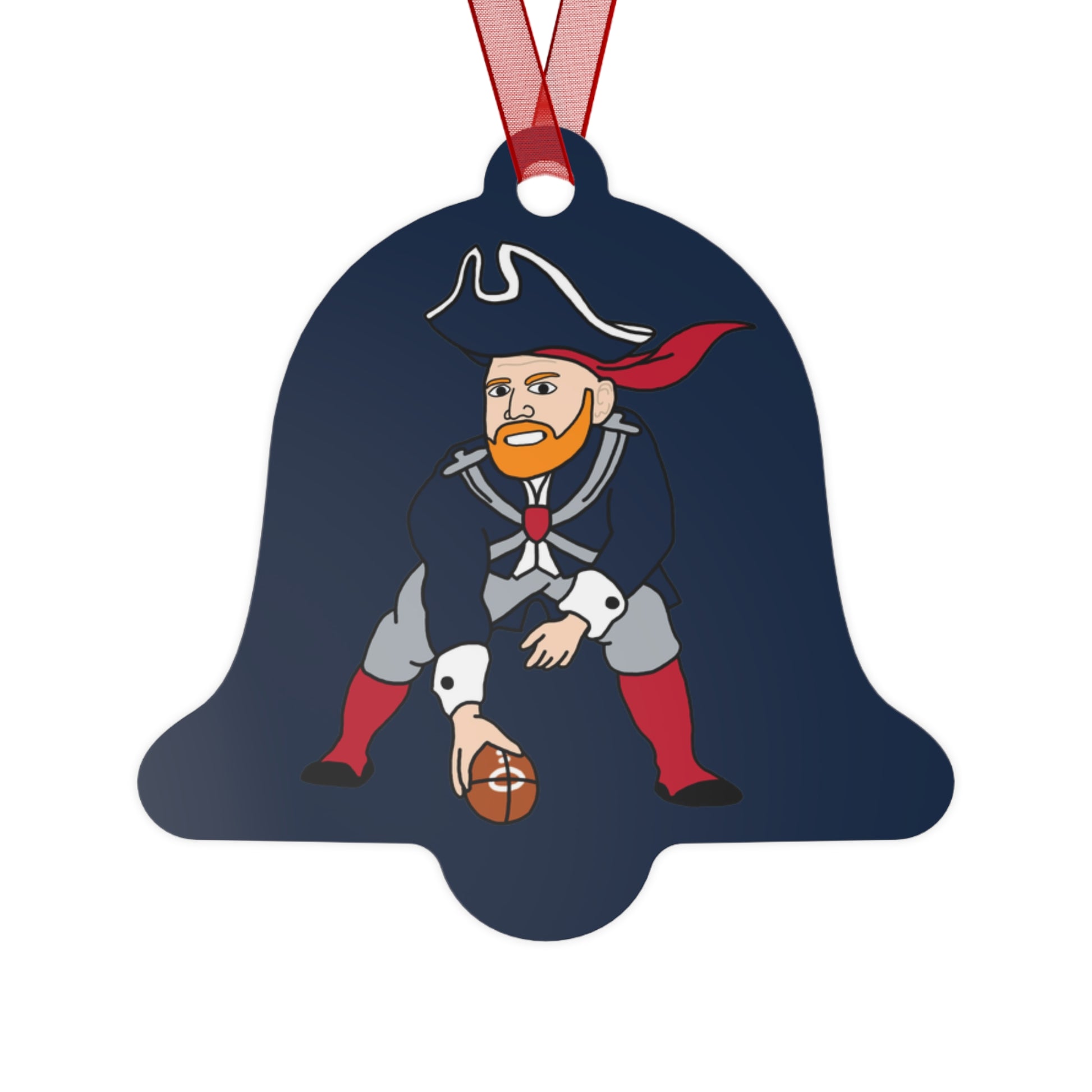 Bill Burrdy New England Patriots NFL Tom Brady Bill Burr Metal Ornaments Christmas American Football Bill Burr Monday Morning Podcast New England Patriots NFL Podcasts Stand-up Comedy Printify