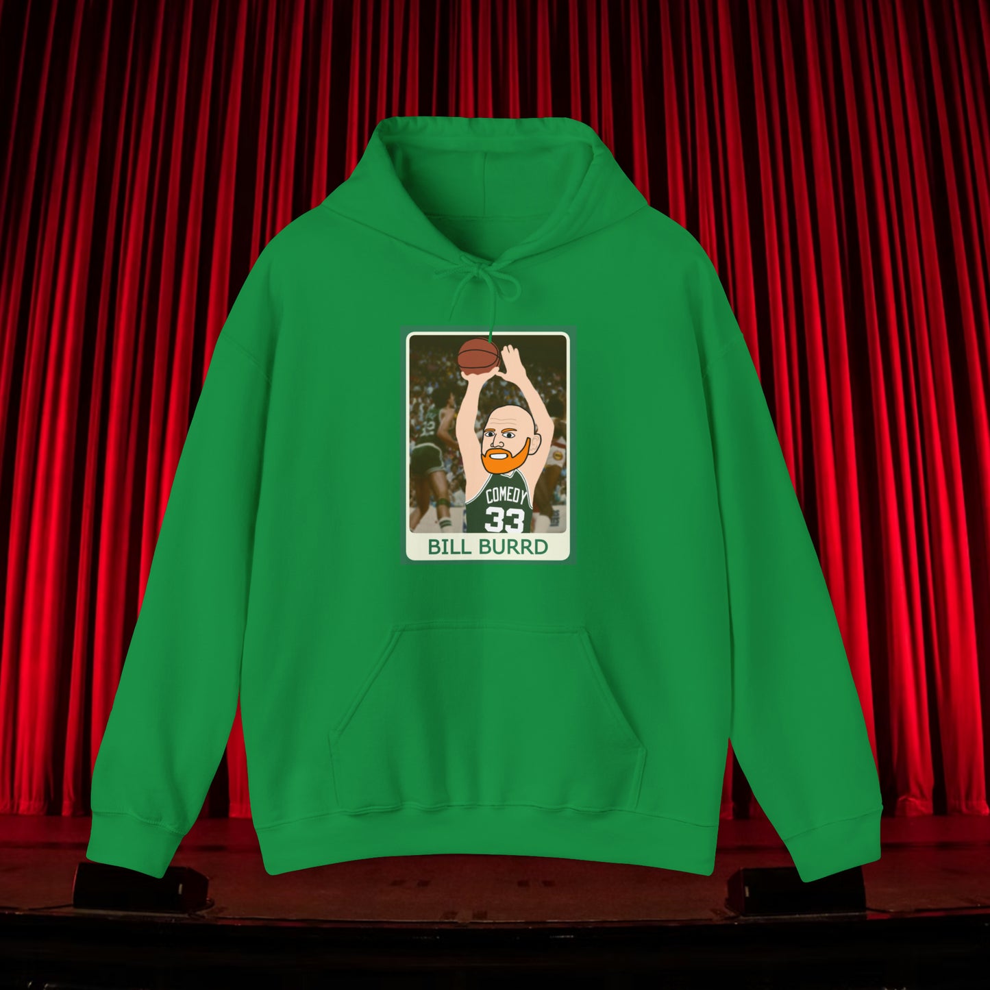 Bill Burr Hoodie Boston Celtics Hoodie Larry Bird Hoodie Monday Morning Podcast Merch Podcast Gift Celtics Fan Gift Basketball Fan Gift Next Cult Brand Bill Burr, Monday Morning Podcast, Podcasts, Stand-up Comedy