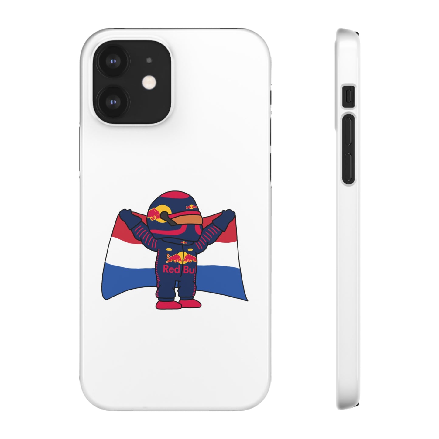 NeVerStappen Red Bull Formula 1 F1 Max Verstappen Snap Case iPhone 12 Glossy Mobile Phone Cases F1 Max Verstappen Red Bull Printify