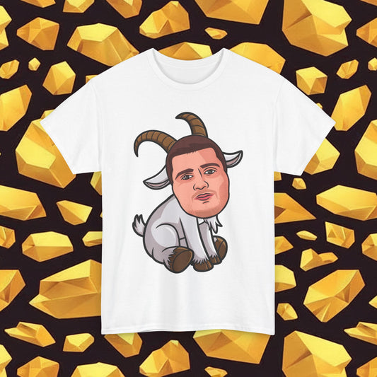 Nikola Jokic G.O.A.T. T-Shirt - Funny Basketball Meme Casual Top - Greatest of All Time NBA Fan Tee - Perfect Gift for Basketball Lovers White T-shirts Basketball Denver Nuggets G.O.A.T. NBA Nikola Jokic Printify