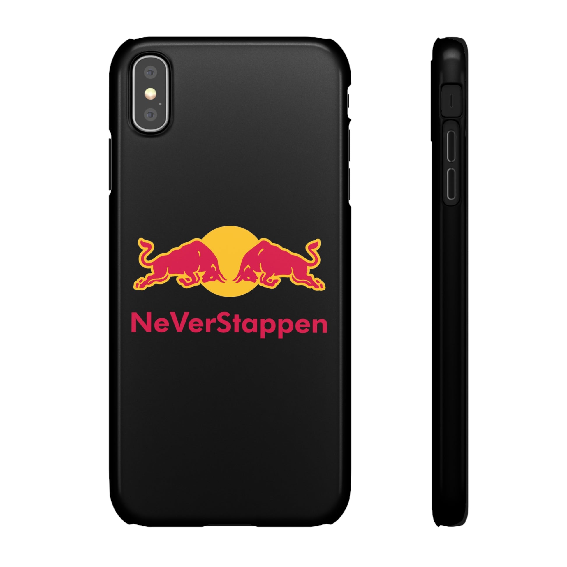 NeVerStappen Red Bull Formula 1 F1 Max Verstappen Snap Case iPhone XS MAX Glossy Mobile Phone Cases F1 Max Verstappen Red Bull Printify