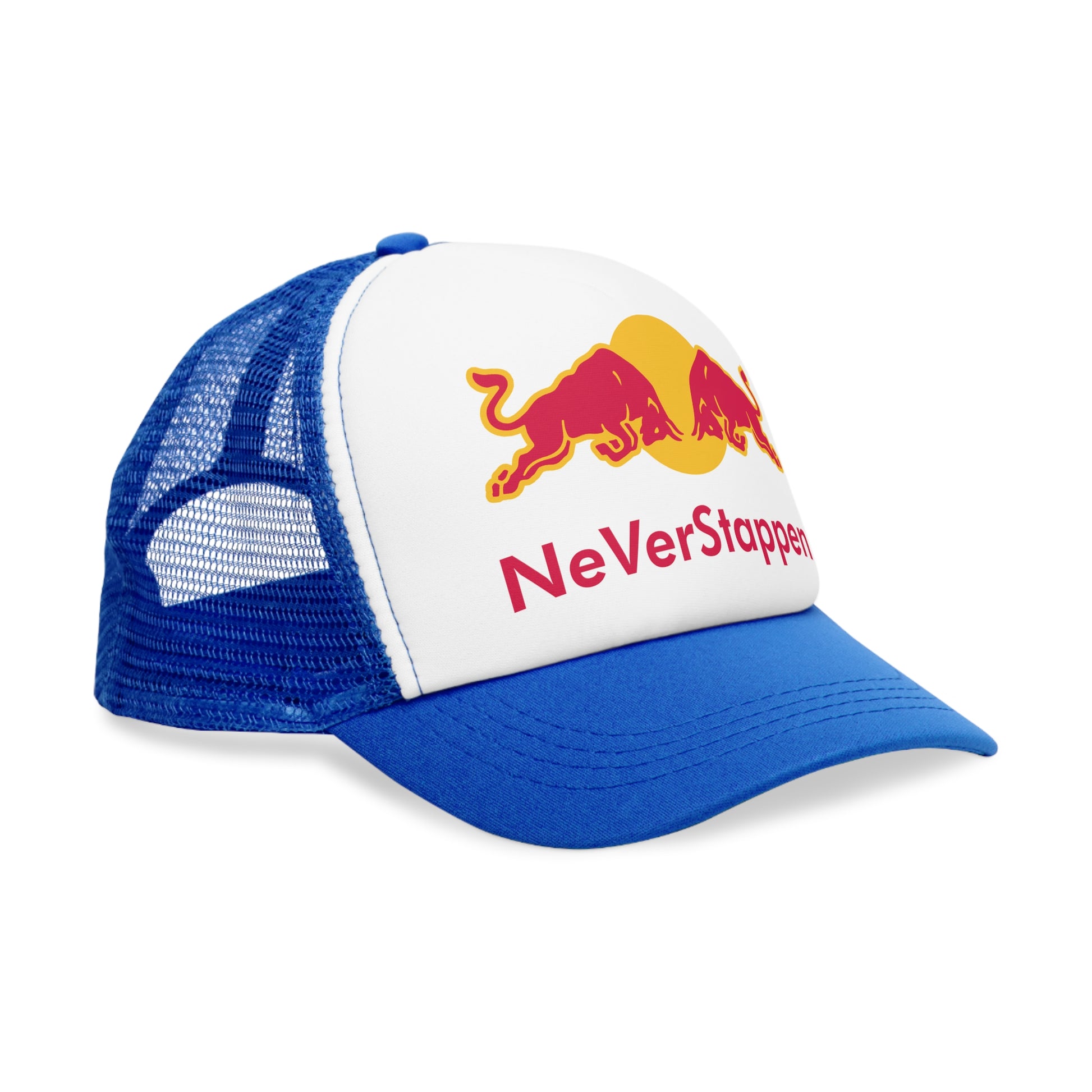 NeVerStappen Red Bull Formula 1 F1 Max Verstappen Mesh Cap Hats F1 Max Verstappen Red Bull Printify