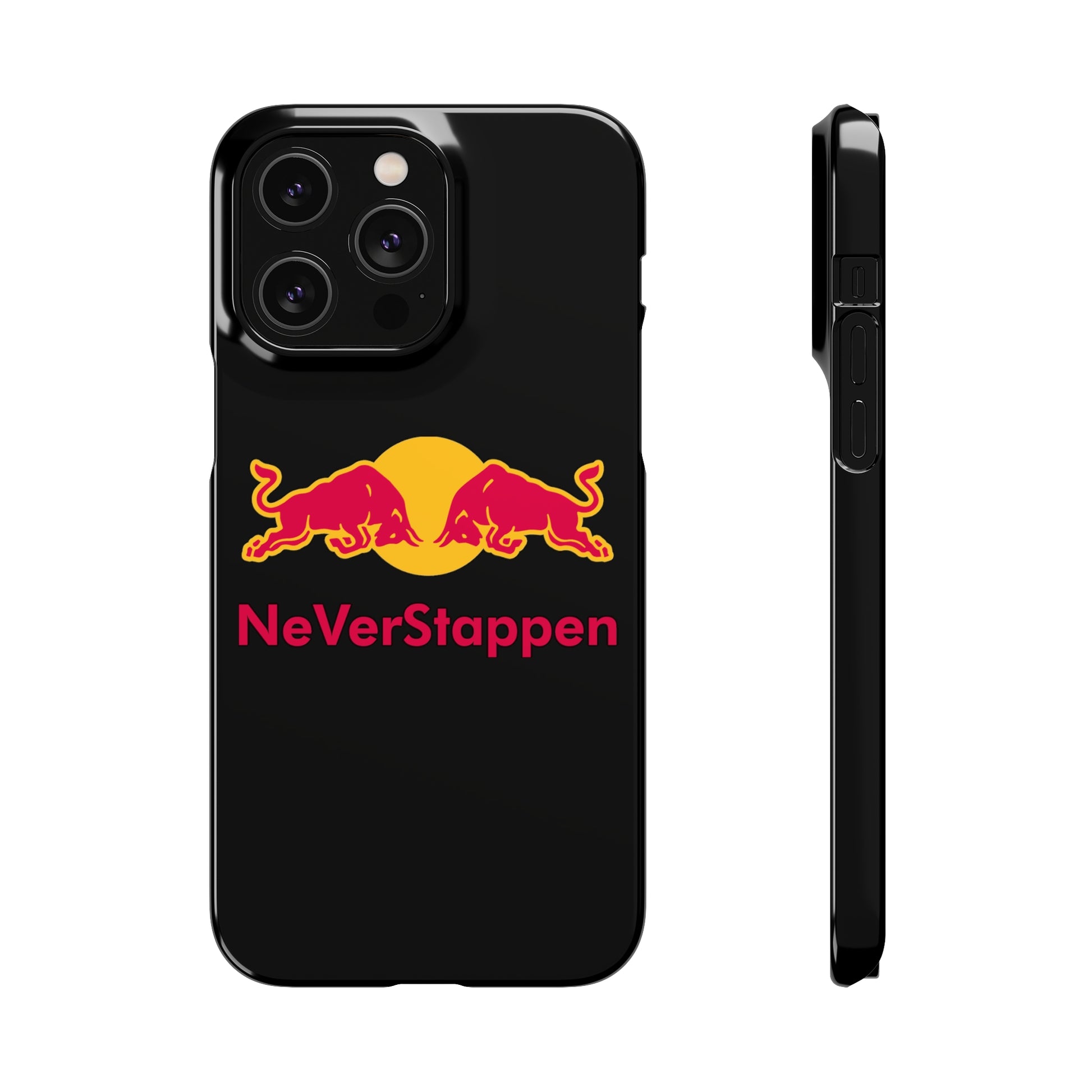 NeVerStappen Red Bull Formula 1 F1 Max Verstappen Snap Case iPhone 14 Pro Max Glossy Mobile Phone Cases F1 Max Verstappen Red Bull Printify