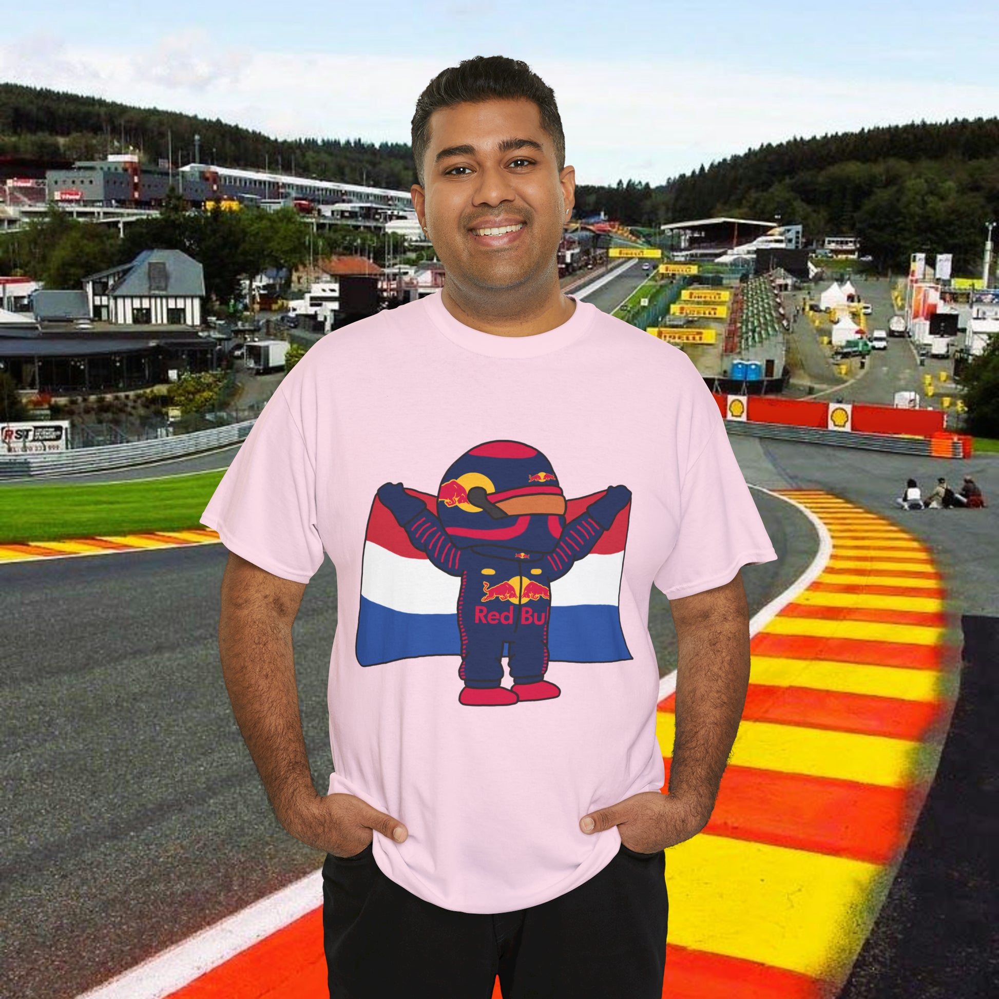 Max Verstappen Shirt Verstappen T-shirt Red Bull T shirt F1 tshirt Formula 1 tee F1 Gift Formula 1 Gift Red Bull Fan Gift Funny Racing Shirt Light Pink T-shirts F1 Max Verstappen Red Bull Printify