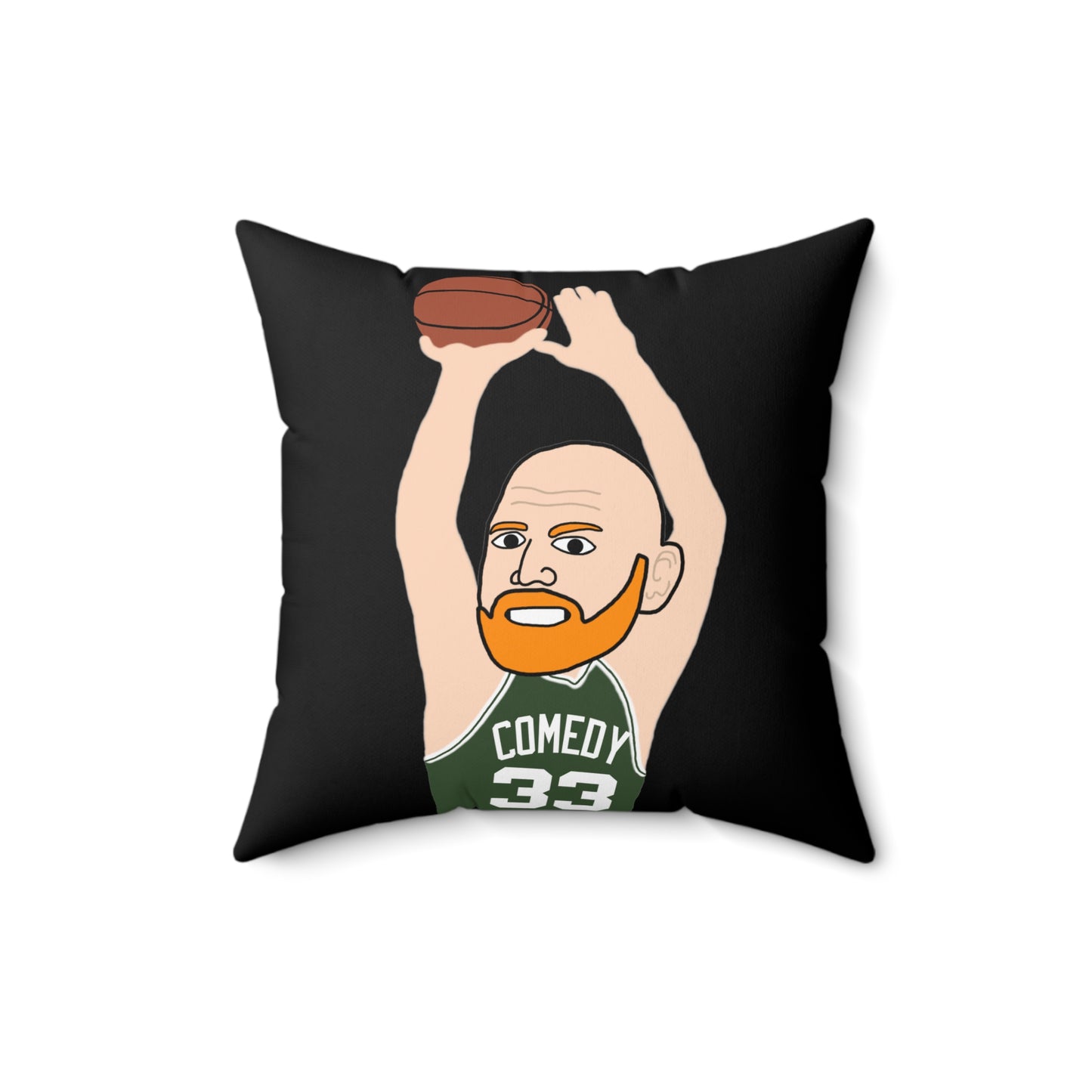 Bill Burrd Boston Celtics Larry Bird Bill Burr Square Pillow Next Cult Brand