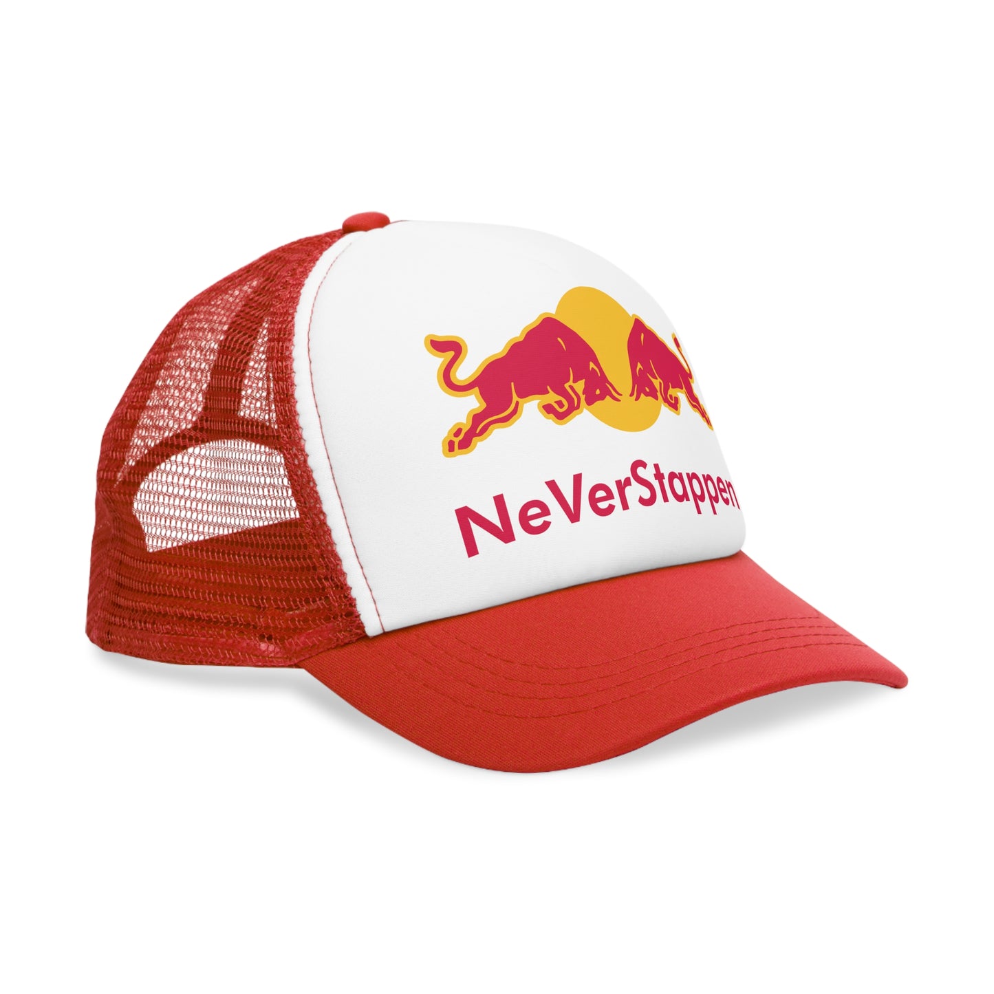 NeVerStappen Red Bull Formula 1 F1 Max Verstappen Mesh Cap Hats F1 Max Verstappen Red Bull Printify