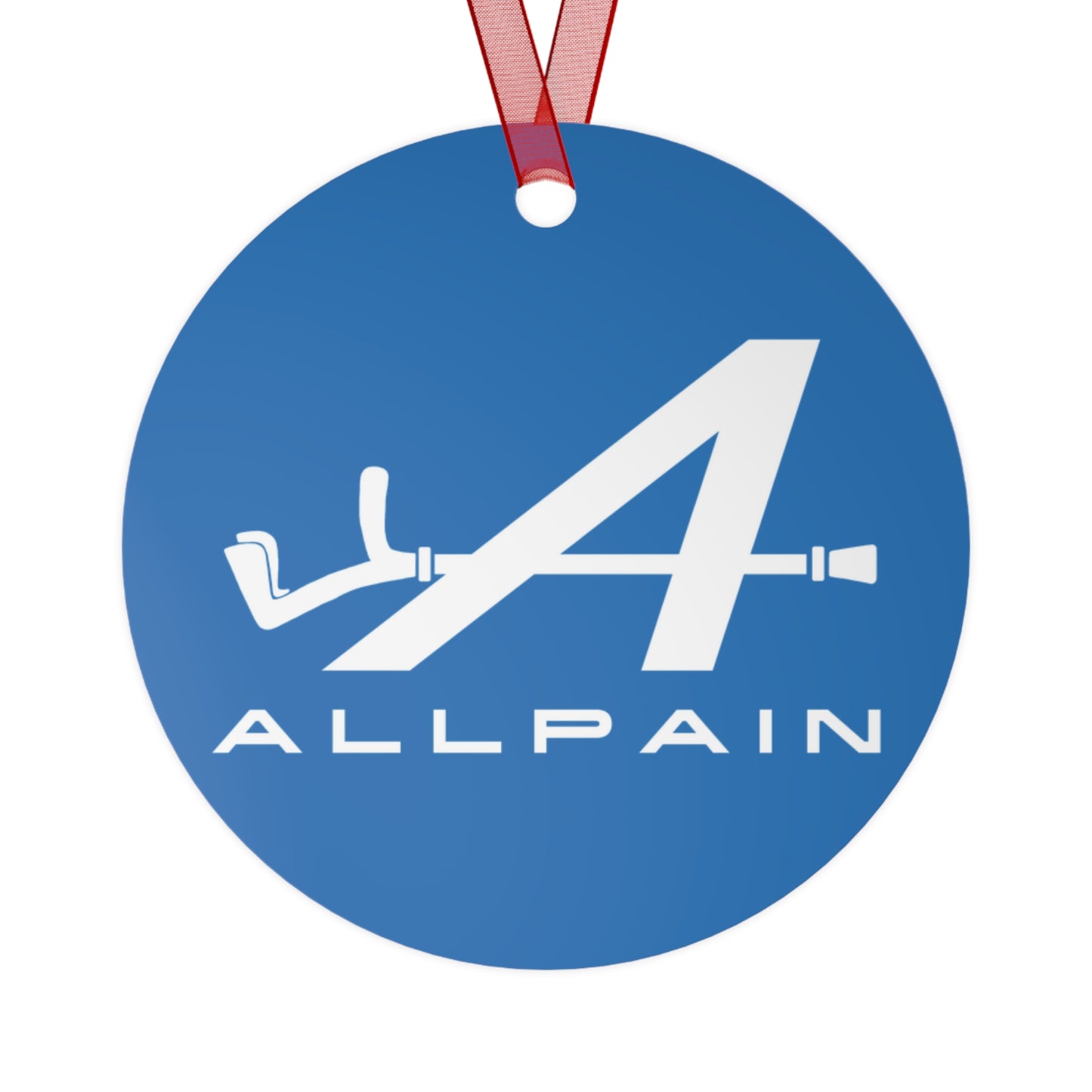 Allpain Alpine F1 Formula 1 Pierre Gasly Esteban OconMetal Ornament Christmas Alpine F1 Printify