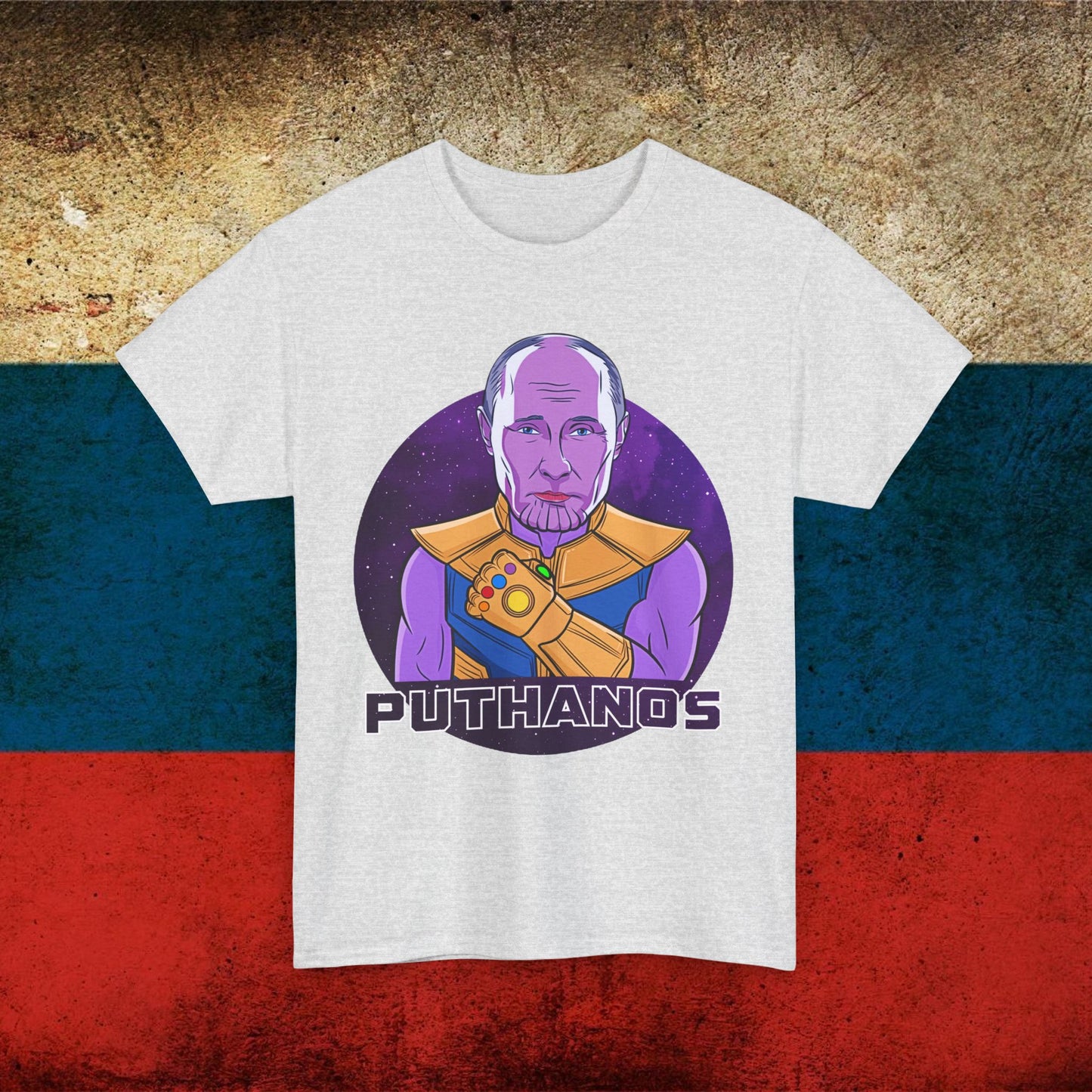 Anti Vladimir Putin Thanos Unisex Heavy Cotton Tee