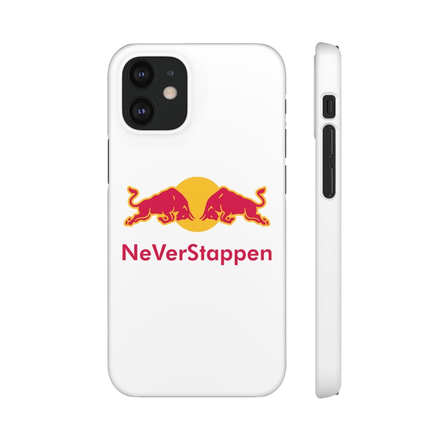 NeVerStappen Red Bull Formula 1 F1 Max Verstappen Snap Case iPhone 12 Mini Matte Mobile Phone Cases F1 Max Verstappen Red Bull Printify