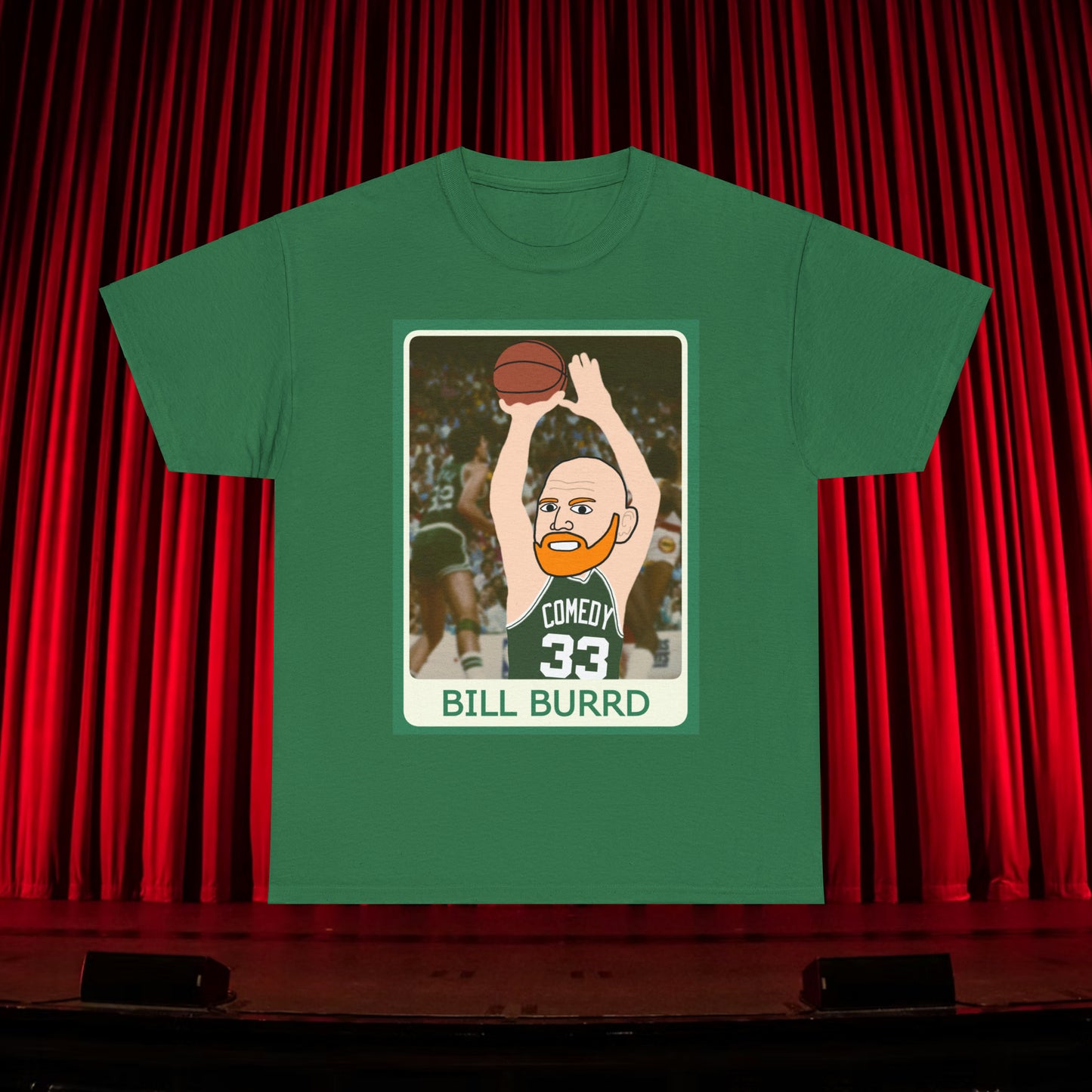 Bill Burr T-shirt Boston Celtics Tshirt Larry Bird Shirt Monday Morning Podcast Merch Podcast Gift Celtics Fan Gift Basketball Fan Gift Next Cult Brand Bill Burr, Monday Morning Podcast, Podcasts, Stand-up Comedy