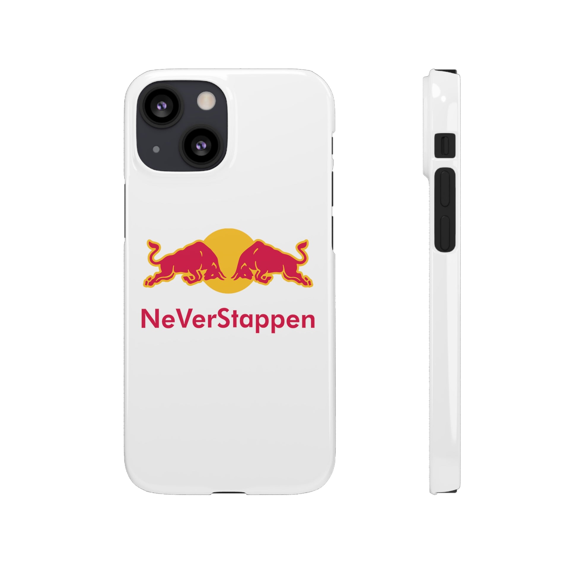 NeVerStappen Red Bull Formula 1 F1 Max Verstappen Snap Case iPhone 13 Mini Glossy Mobile Phone Cases F1 Max Verstappen Red Bull Printify