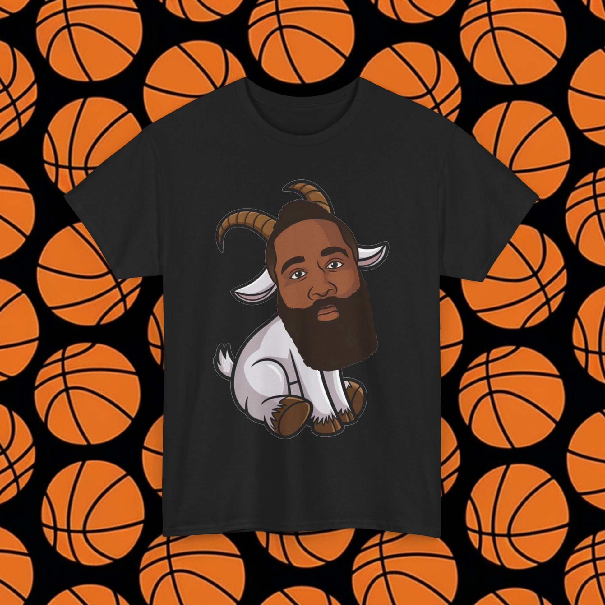 James Harden G.O.A.T. T-Shirt - Funny Basketball Meme Casual Top - Greatest of All Time Tee for Basketball Fans - Perfect Gift for Harden Fans Black T-shirts Basketball G.O.A.T. Houston Rockets James Harden Los Angeles Clippers NBA Printify