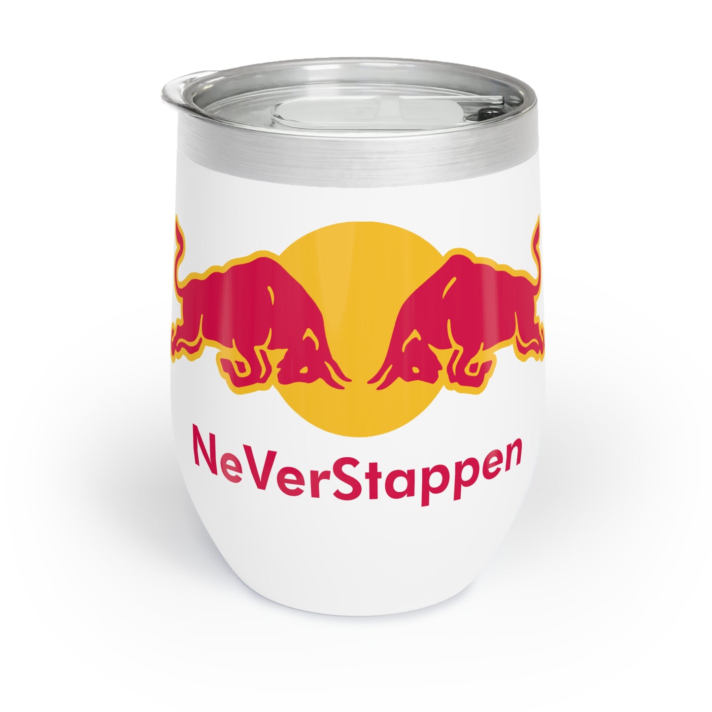 NeVerStappen Red Bull Formula 1 F1 Max Verstappen Wine Tumbler White 12oz Tumblers F1 Max Verstappen Red Bull Printify