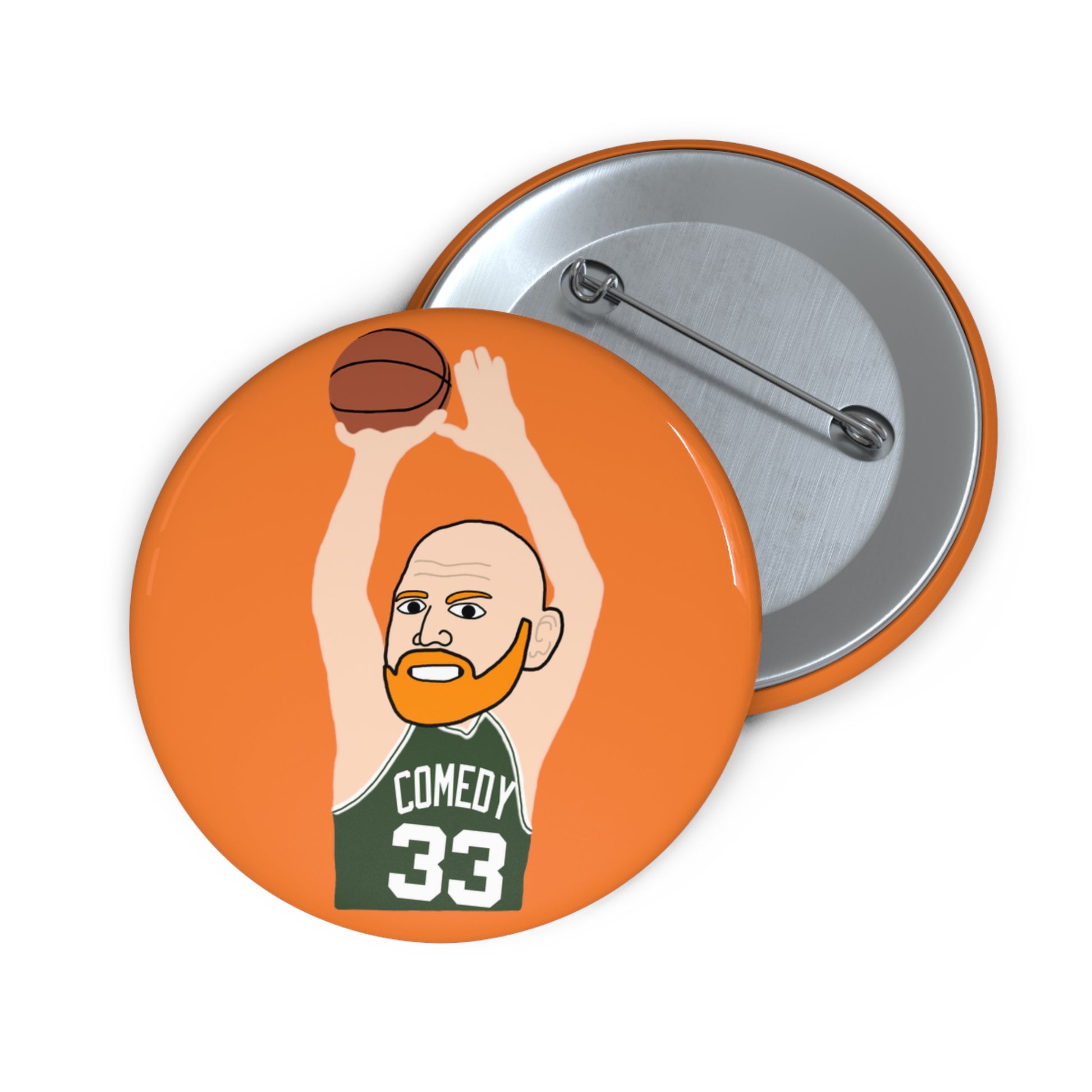 Bill Burrd Boston Celtics Larry Bird Bill Burr Pin Button Next Cult Brand