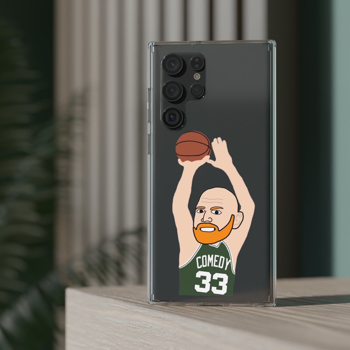 Bill Burrd Boston Celtics Larry Bird Bill Burr Clear Case Mobile Phone Cases Basketball Bill Burr Boston Celtics Monday Morning Podcast NBA Podcasts Stand-up Comedy Printify