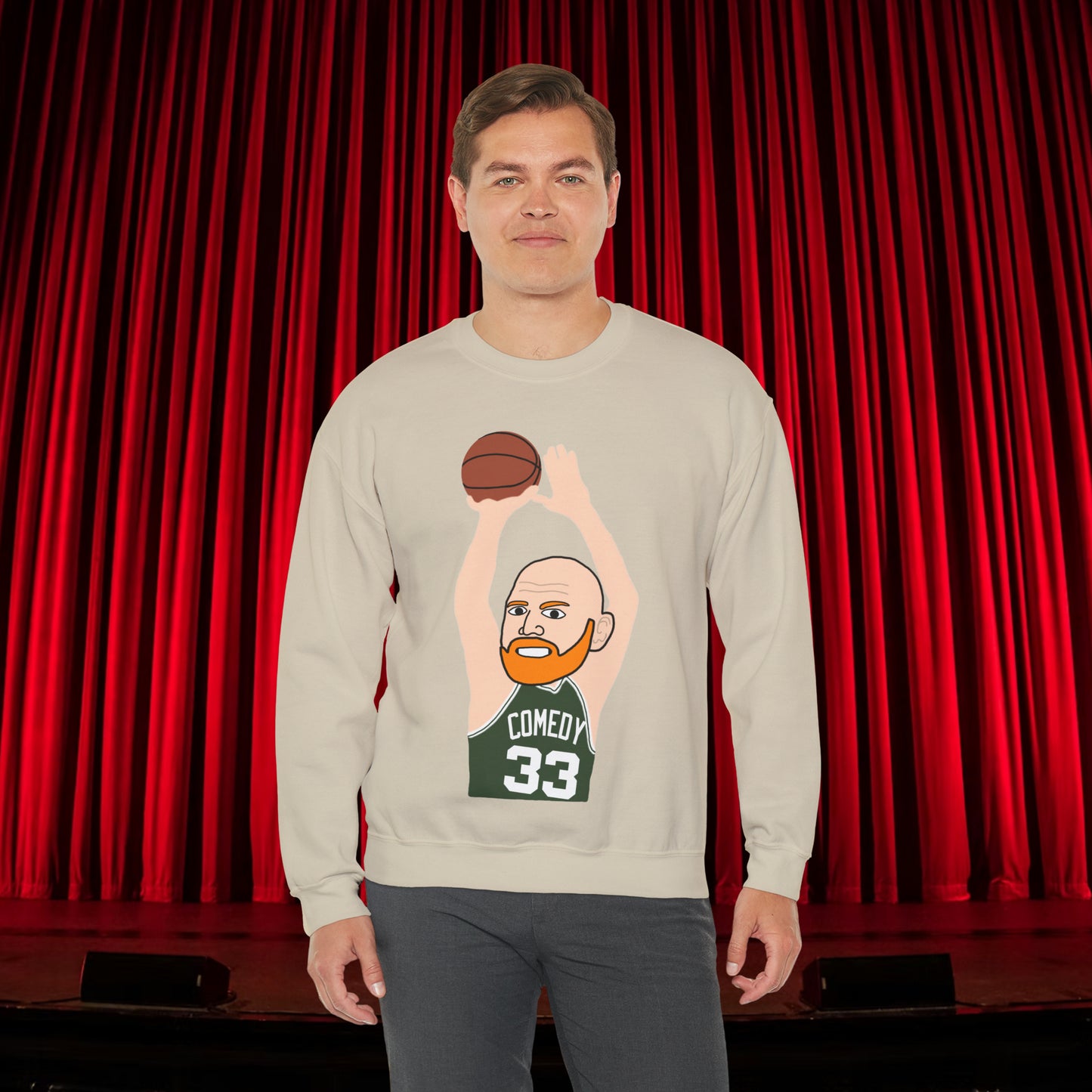 Bill Burr Sweatshirt Boston Celtics Sweater Larry Bird Jumper Monday Morning Podcast Merch Podcast Gift Celtics Fan Gift Basketball Fan Gift Next Cult Brand Bill Burr, Monday Morning Podcast, Podcasts, Stand-up Comedy