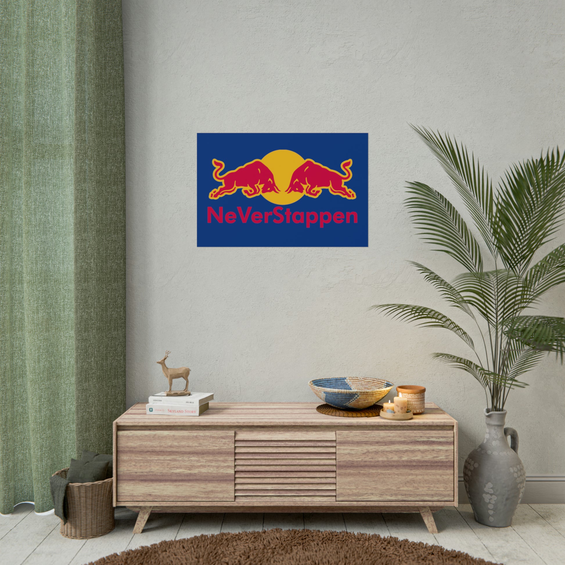 NeVerStappen Red Bull Formula 1 F1 Max Verstappen Poster 30″ x 20″ (Horizontal) Matte Posters F1 Max Verstappen Red Bull Printify