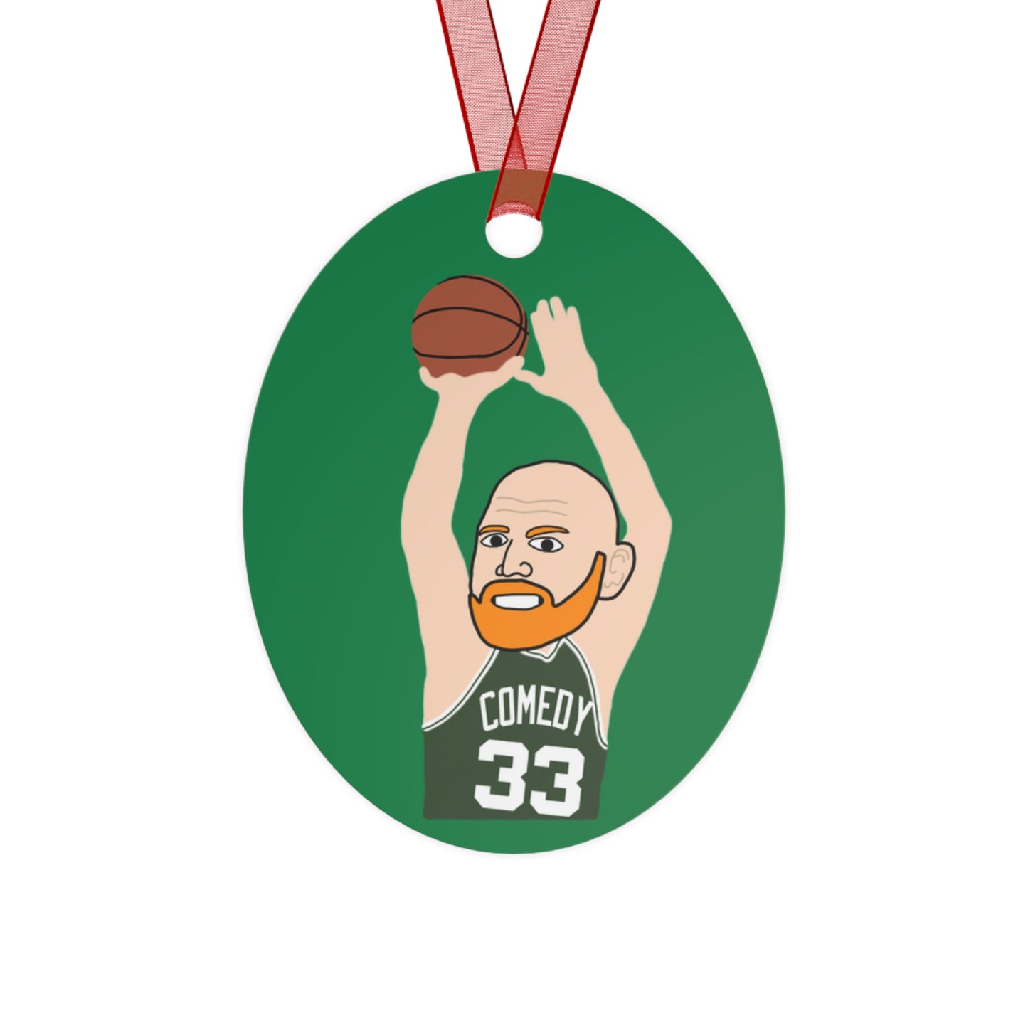 Bill Burrd Boston Celtics Larry Bird Bill Burr Christmas Metal Ornament Next Cult Brand