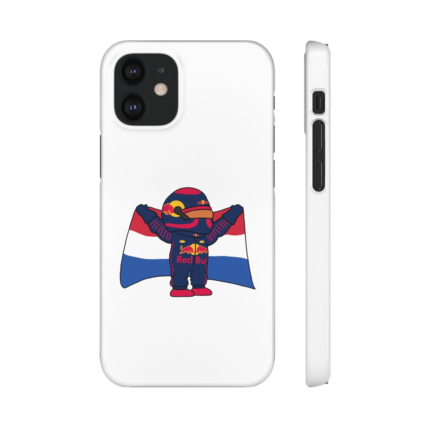 NeVerStappen Red Bull Formula 1 F1 Max Verstappen Snap Case iPhone 12 Mini Glossy Mobile Phone Cases F1 Max Verstappen Red Bull Printify