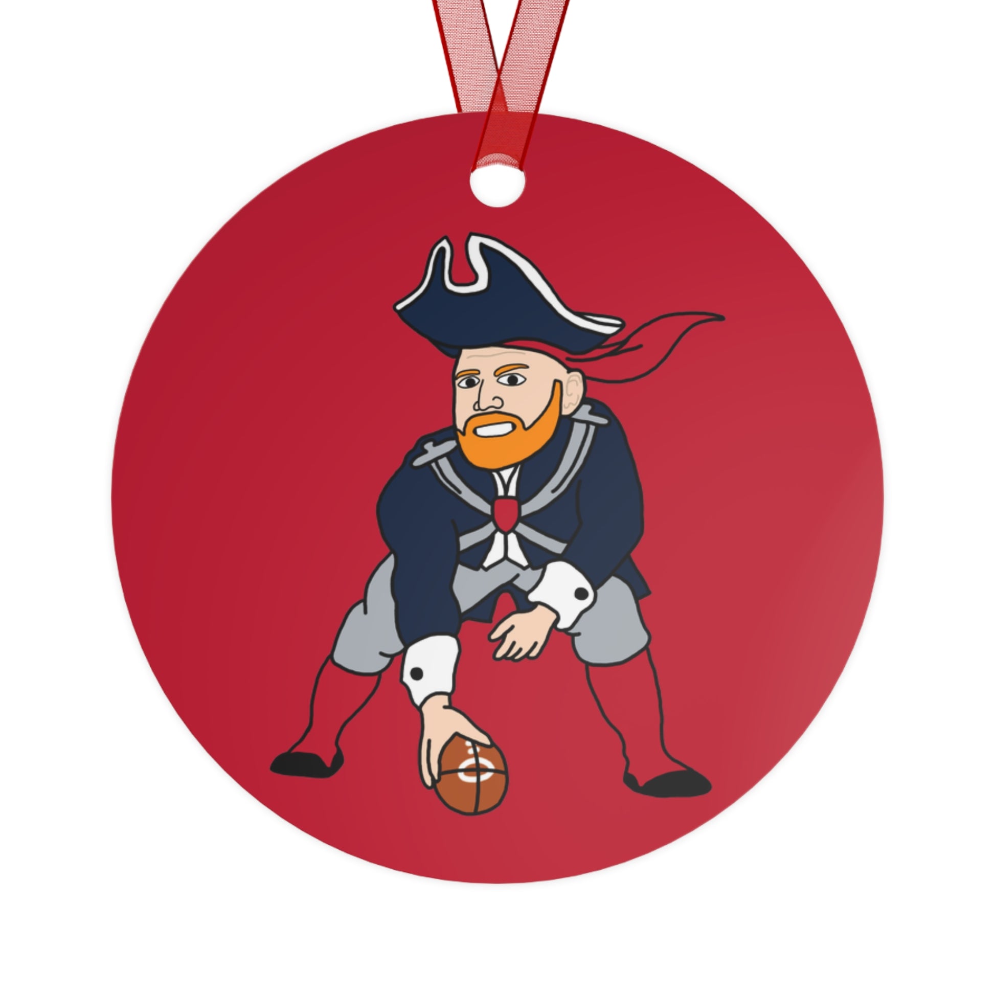 Bill Burrdy New England Patriots NFL Tom Brady Bill Burr Metal Ornaments Next Cult Brand American Football, Bill Burr, Monday Morning Podcast, New England Patriots, NFL, Podcasts, Stand-up Comedy